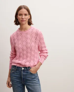 Openwork round neck pullover Eric Bompard