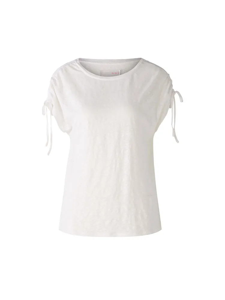 Oui Linen T-Shirt Optic White