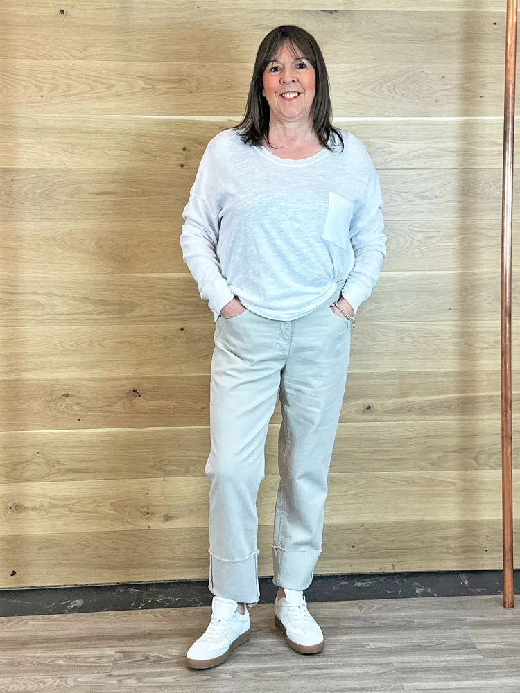Oui Long Sleeve Top Optic White