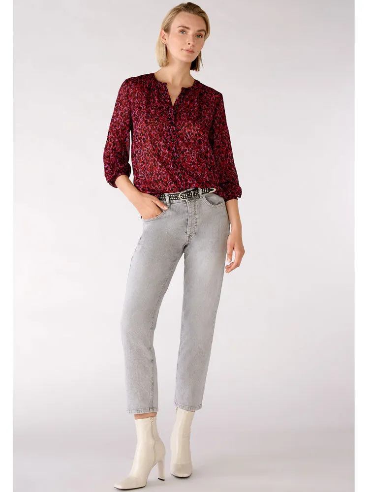 Oui Printed Blouse Pink