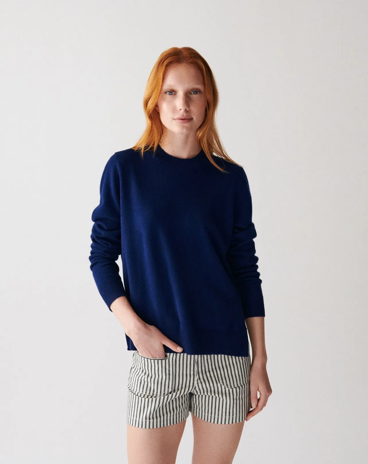 Oversized round neck jumper Eric Bompard