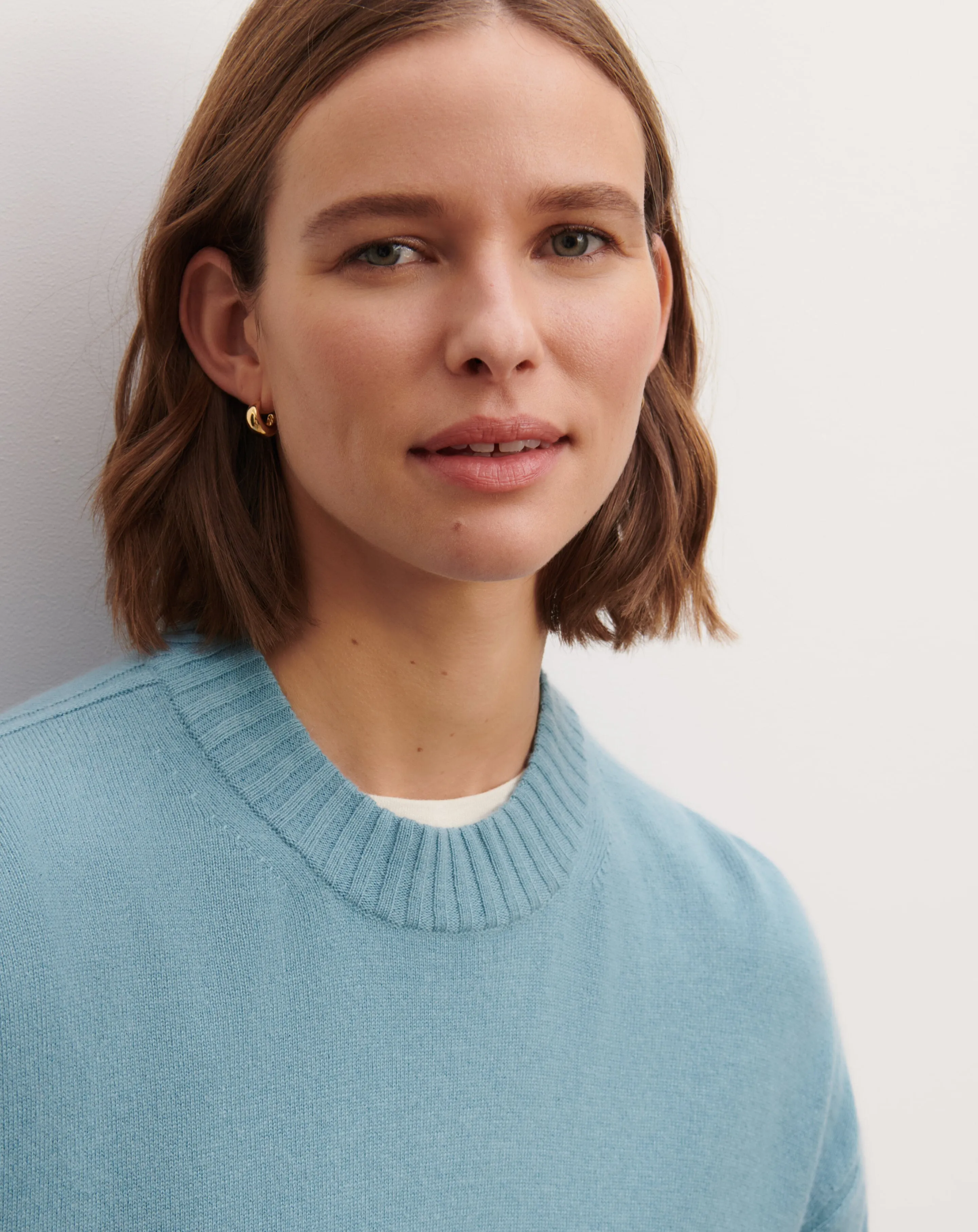 Oversized round neck pullover Eric Bompard