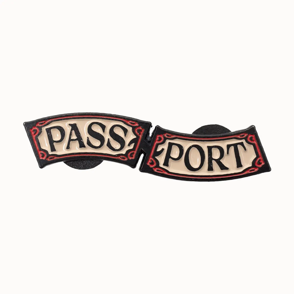 Pass~Port - Red Flag Pin