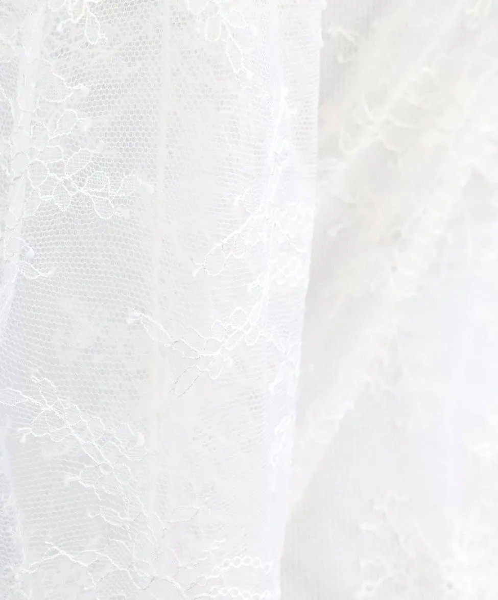 Philosophy White Lace Ruffle Blouse sz 4