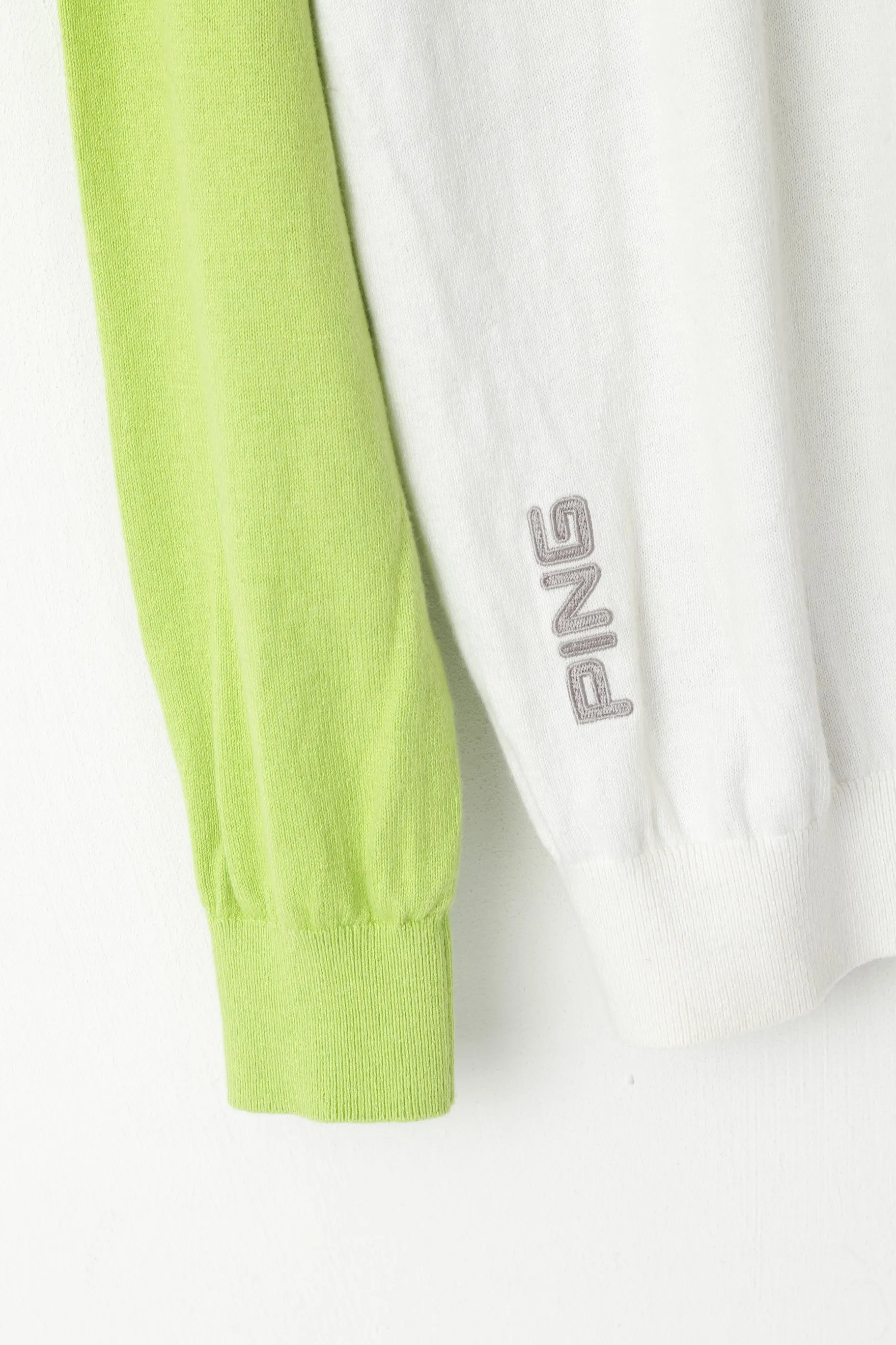 Ping Collection Men M Jumper Cream Cotton Wool Blend Zip Neck Golf Sweater