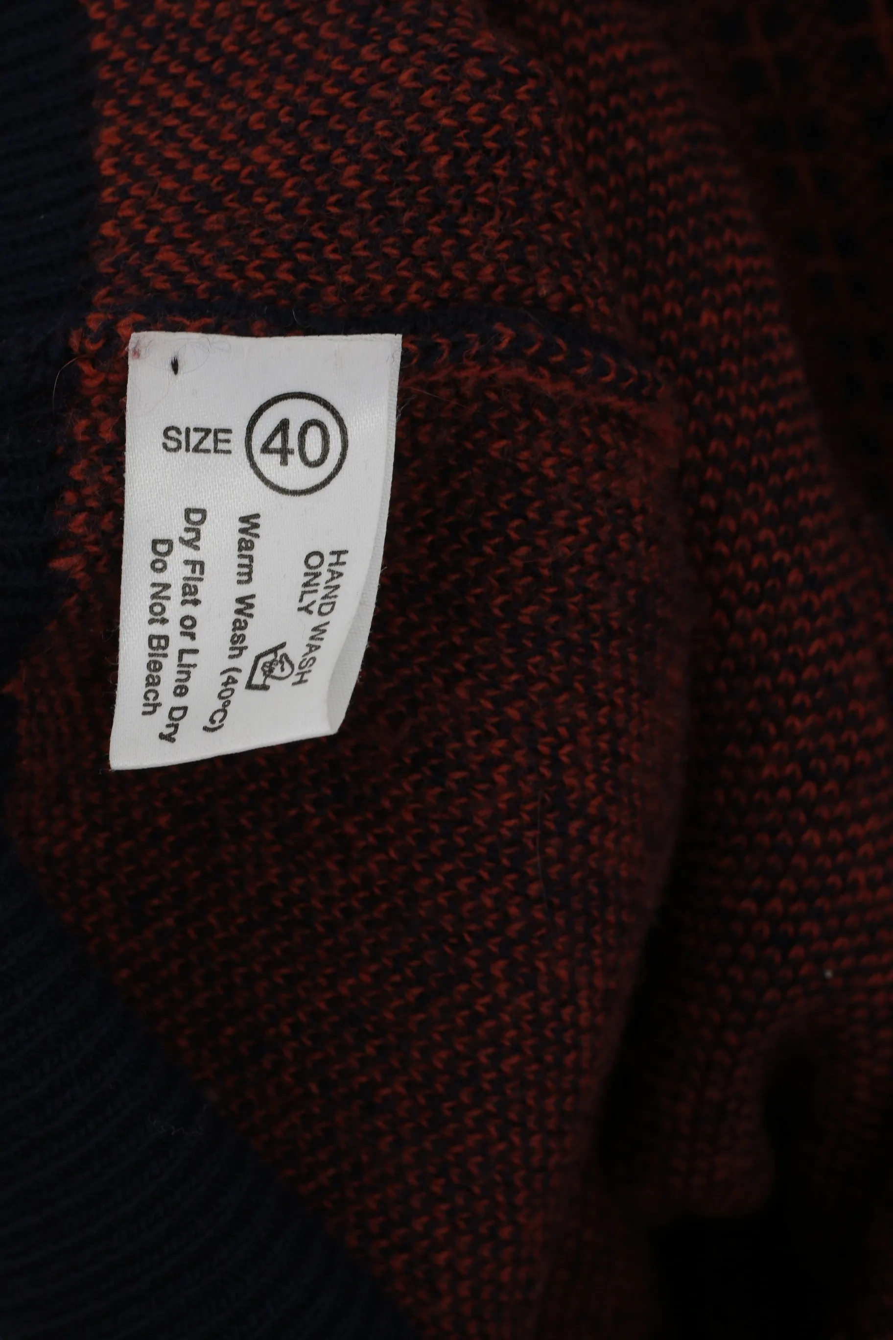 Ping Men 40 S Jumper Navy Solheim Cup Golf Knit Scotland Wool Blend Sweater
