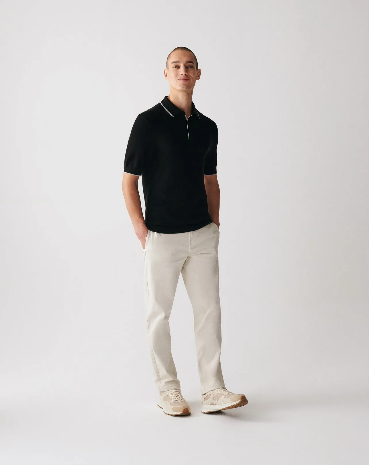 Piqué polo shirt with contrasting trims Eric Bompard