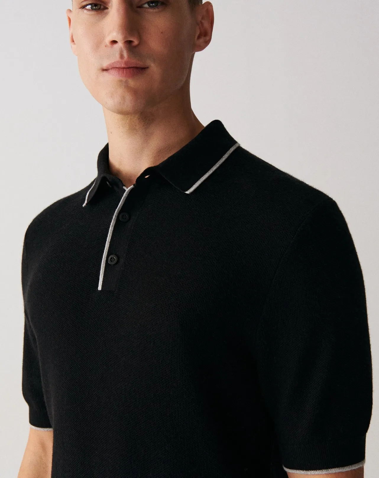 Piqué polo shirt with contrasting trims Eric Bompard