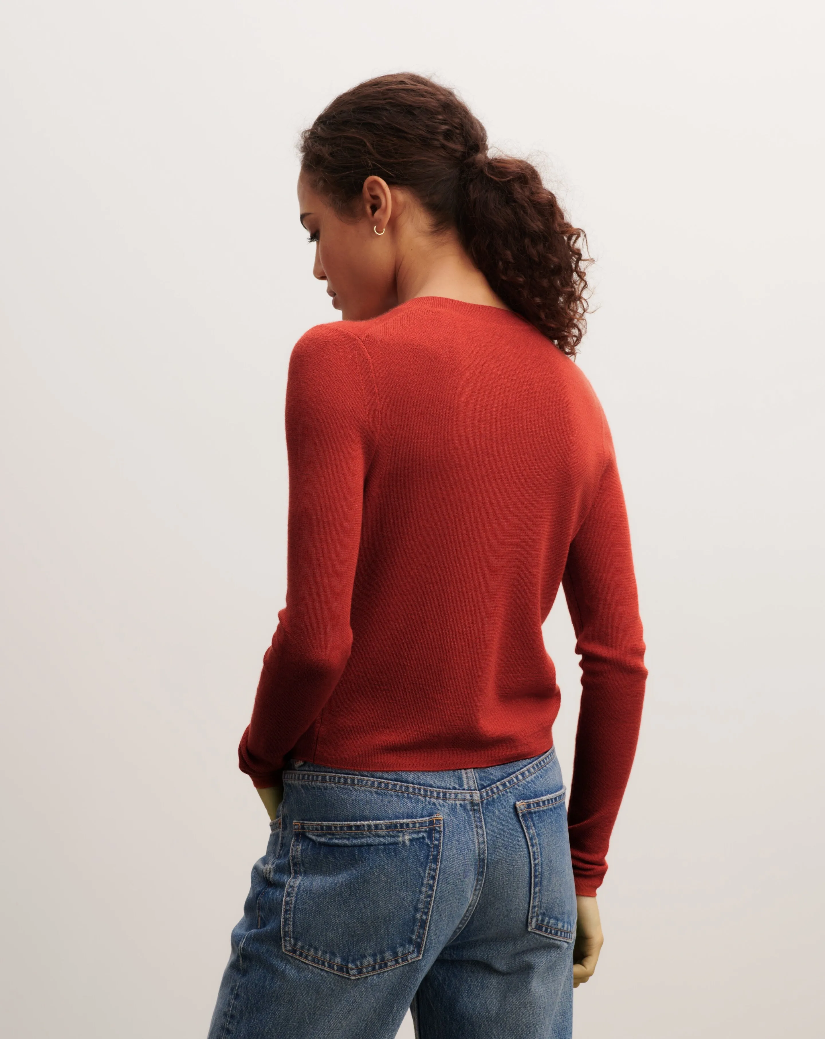 Plain knit cardigan Eric Bompard