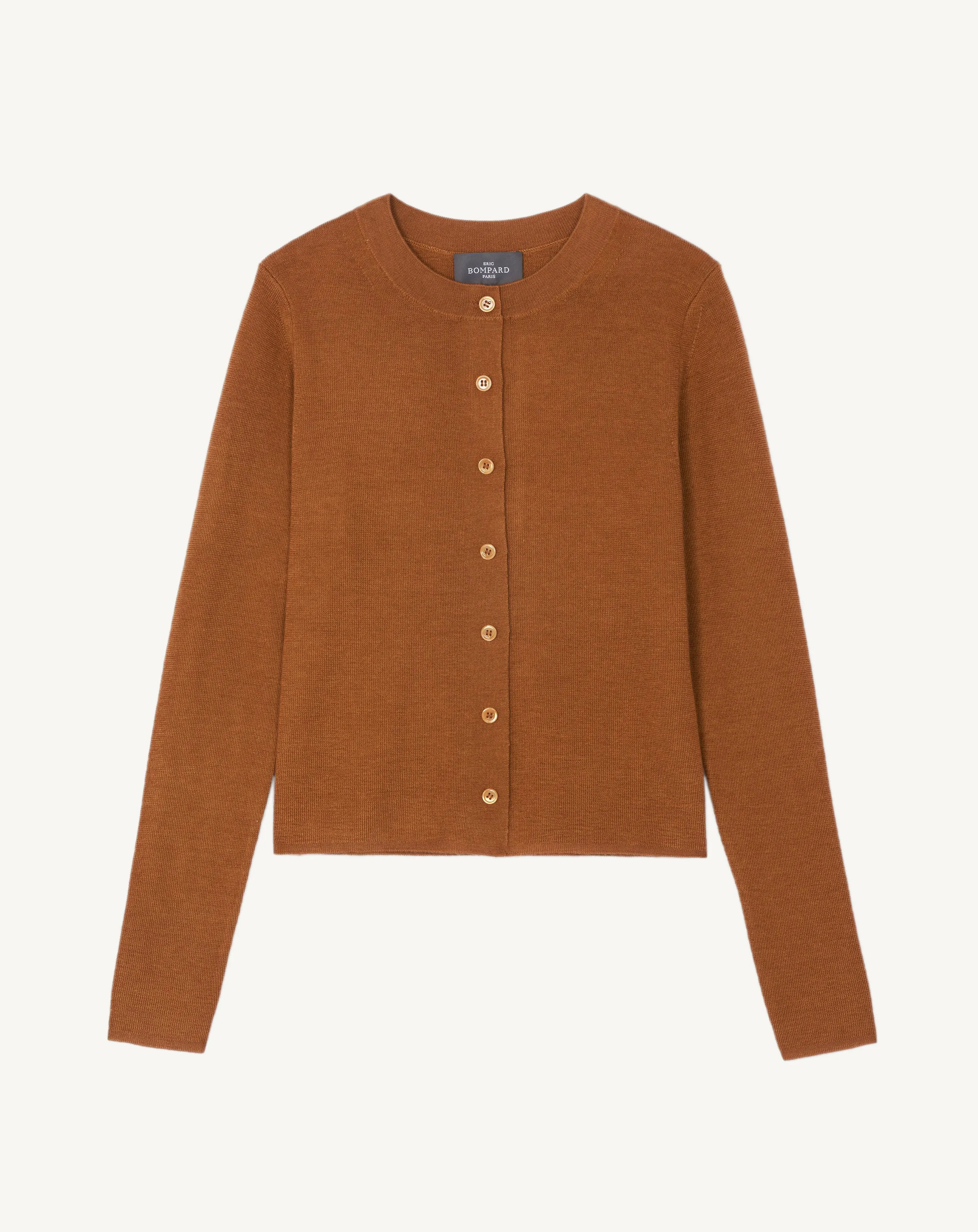 Plain knit cardigan Eric Bompard