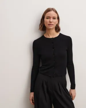 Plain knit cardigan Eric Bompard