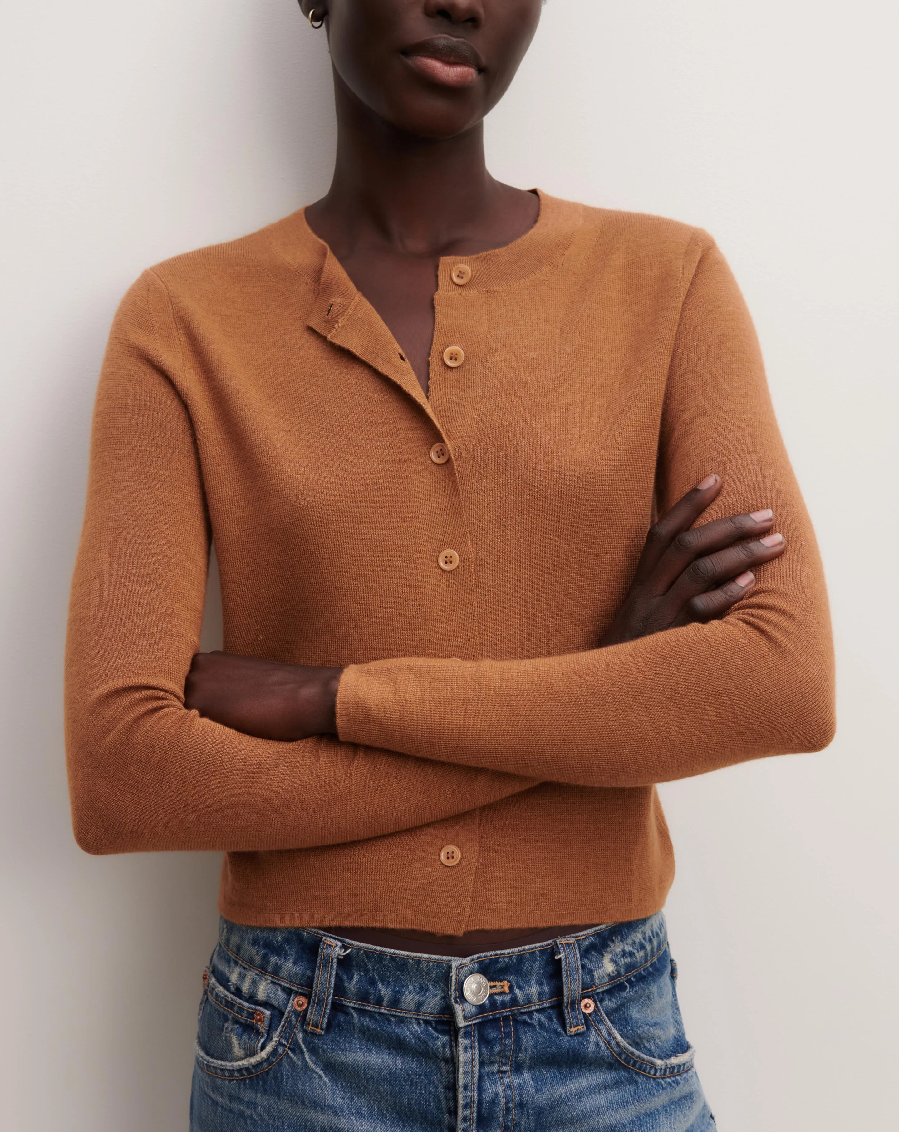 Plain knit cardigan Eric Bompard