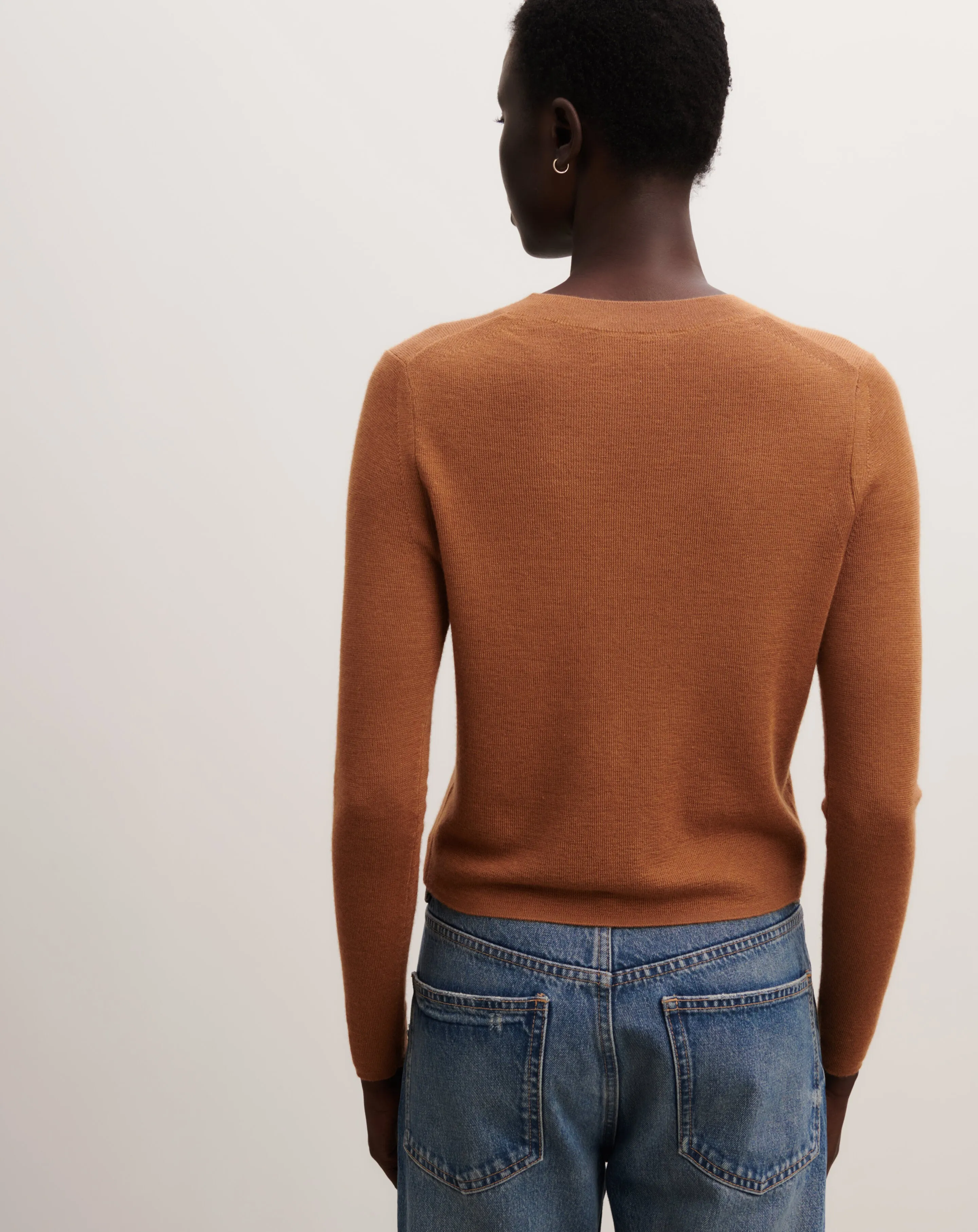 Plain knit cardigan Eric Bompard