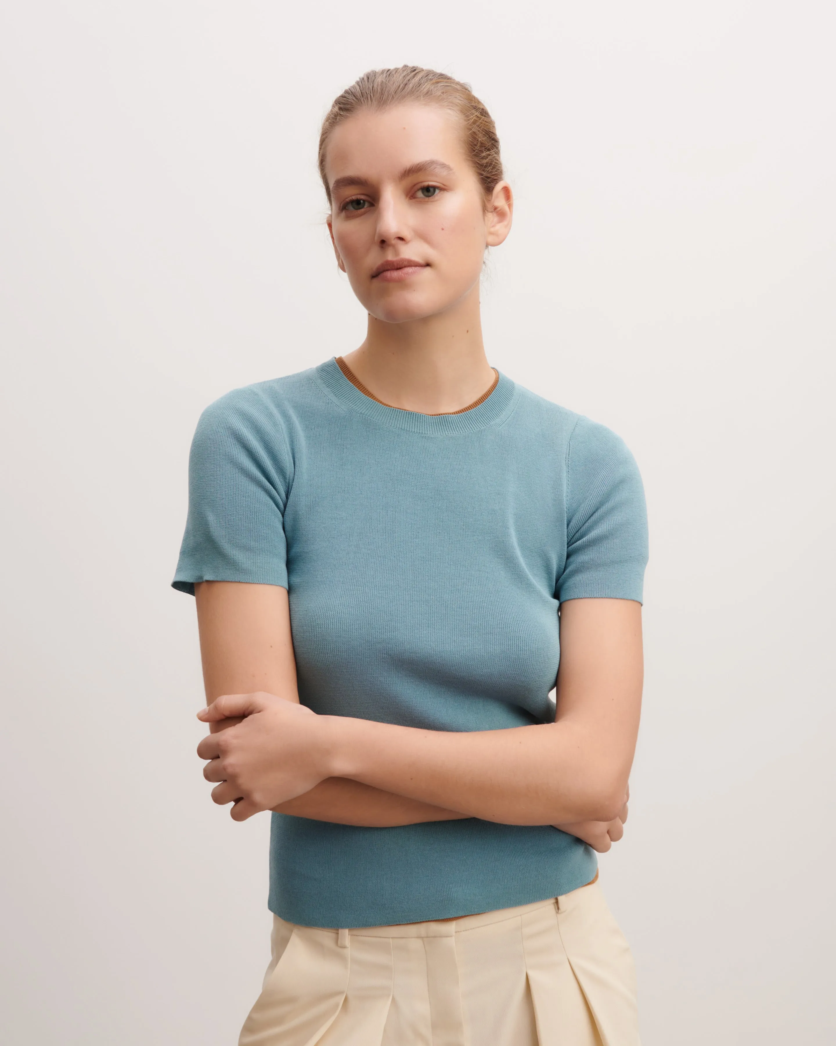 Plain knit T-shirt Eric Bompard