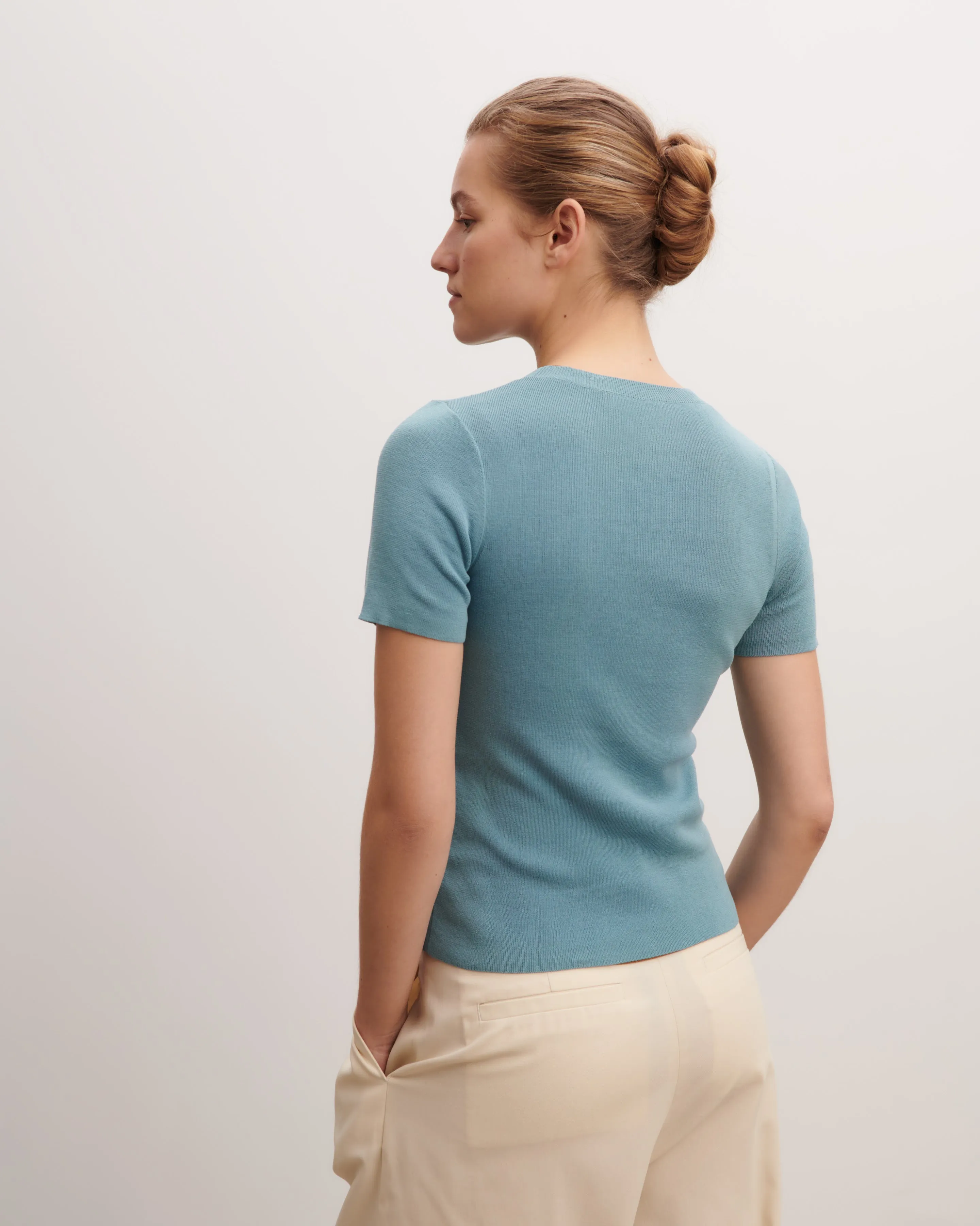 Plain knit T-shirt Eric Bompard