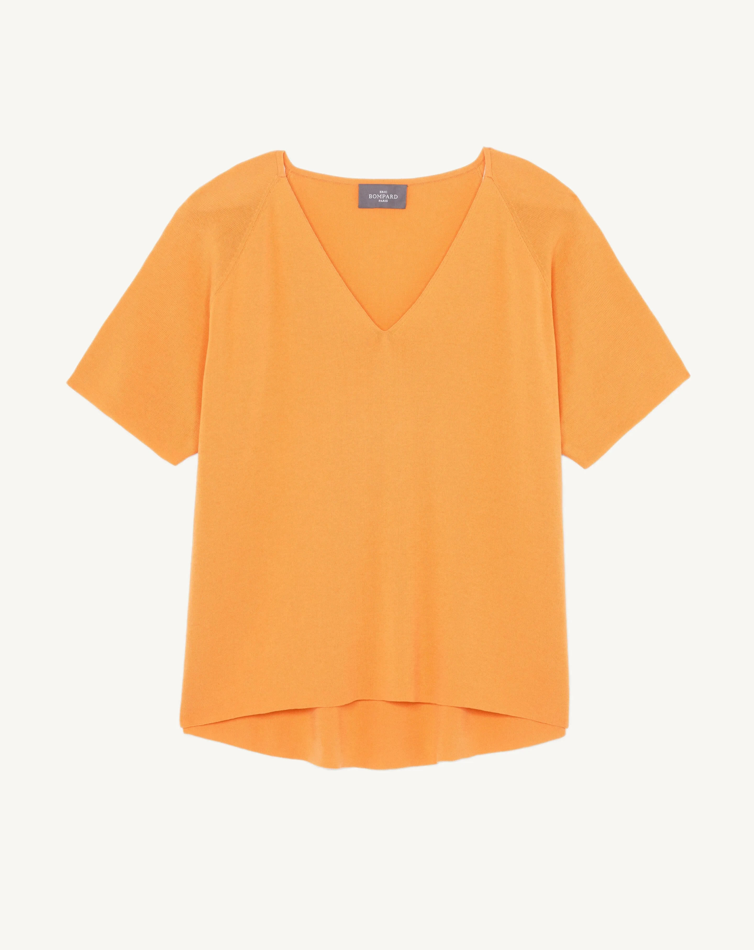 Plain knit V-neck top Eric Bompard