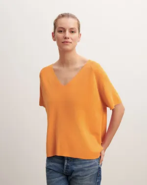 Plain knit V-neck top Eric Bompard
