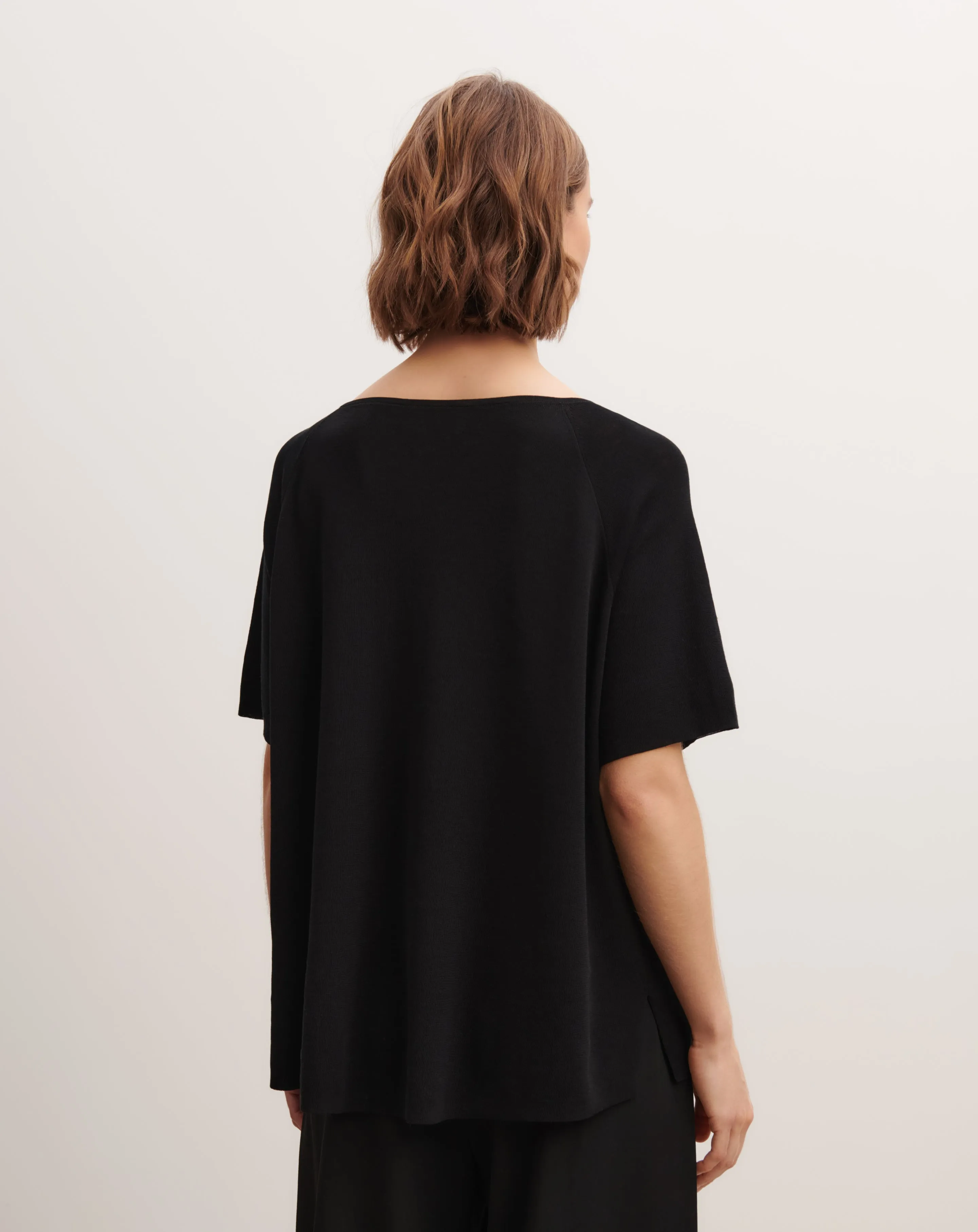 Plain knit V-neck top Eric Bompard
