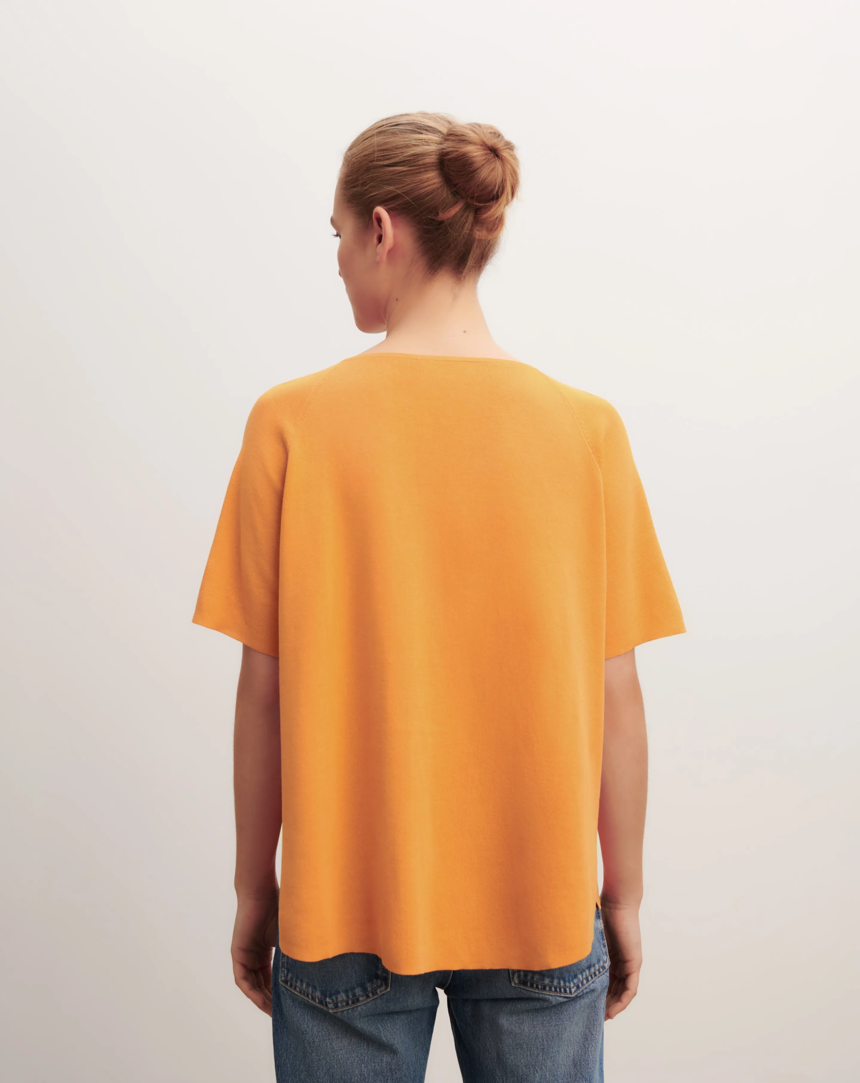 Plain knit V-neck top Eric Bompard