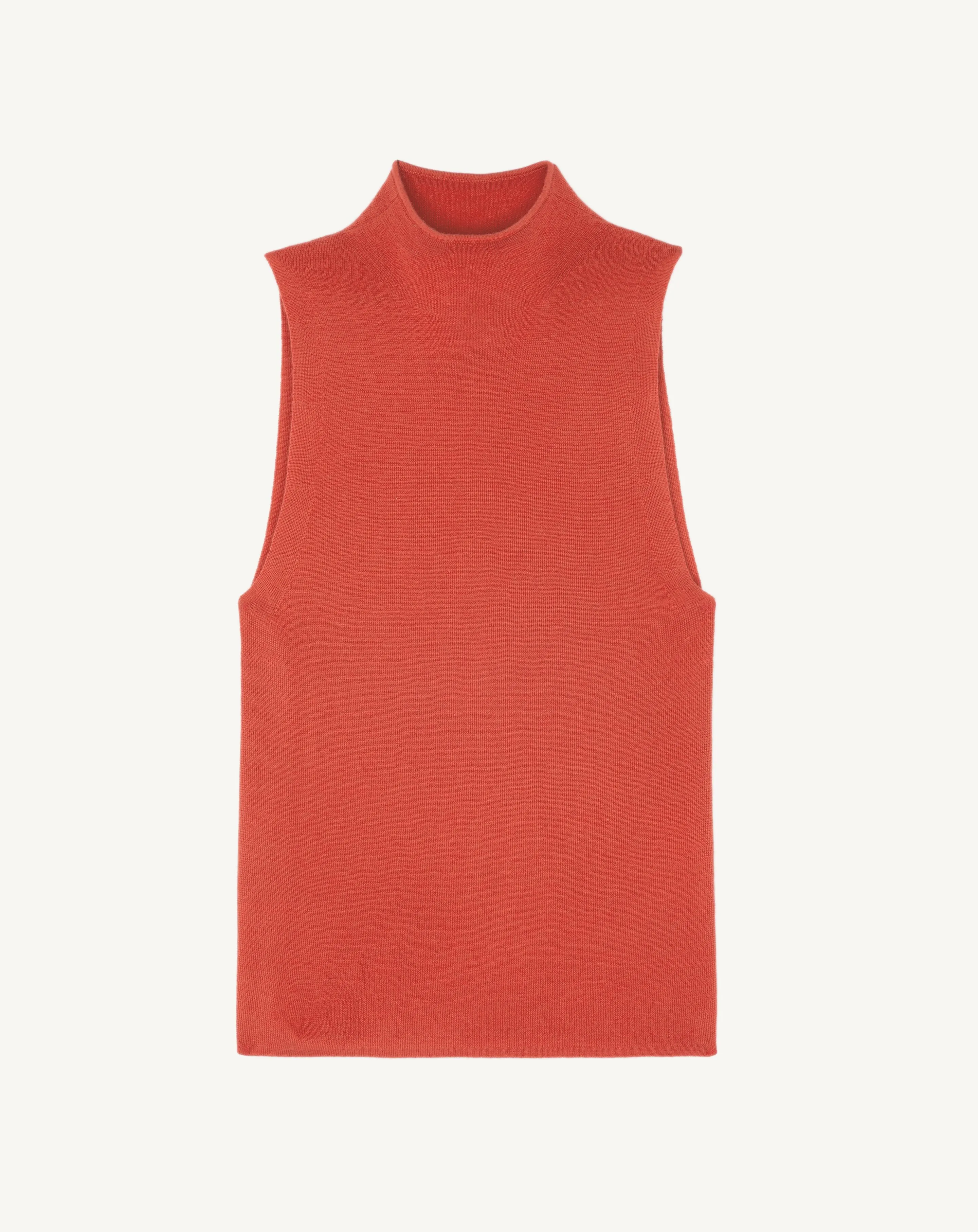 Plain knit vest top Eric Bompard