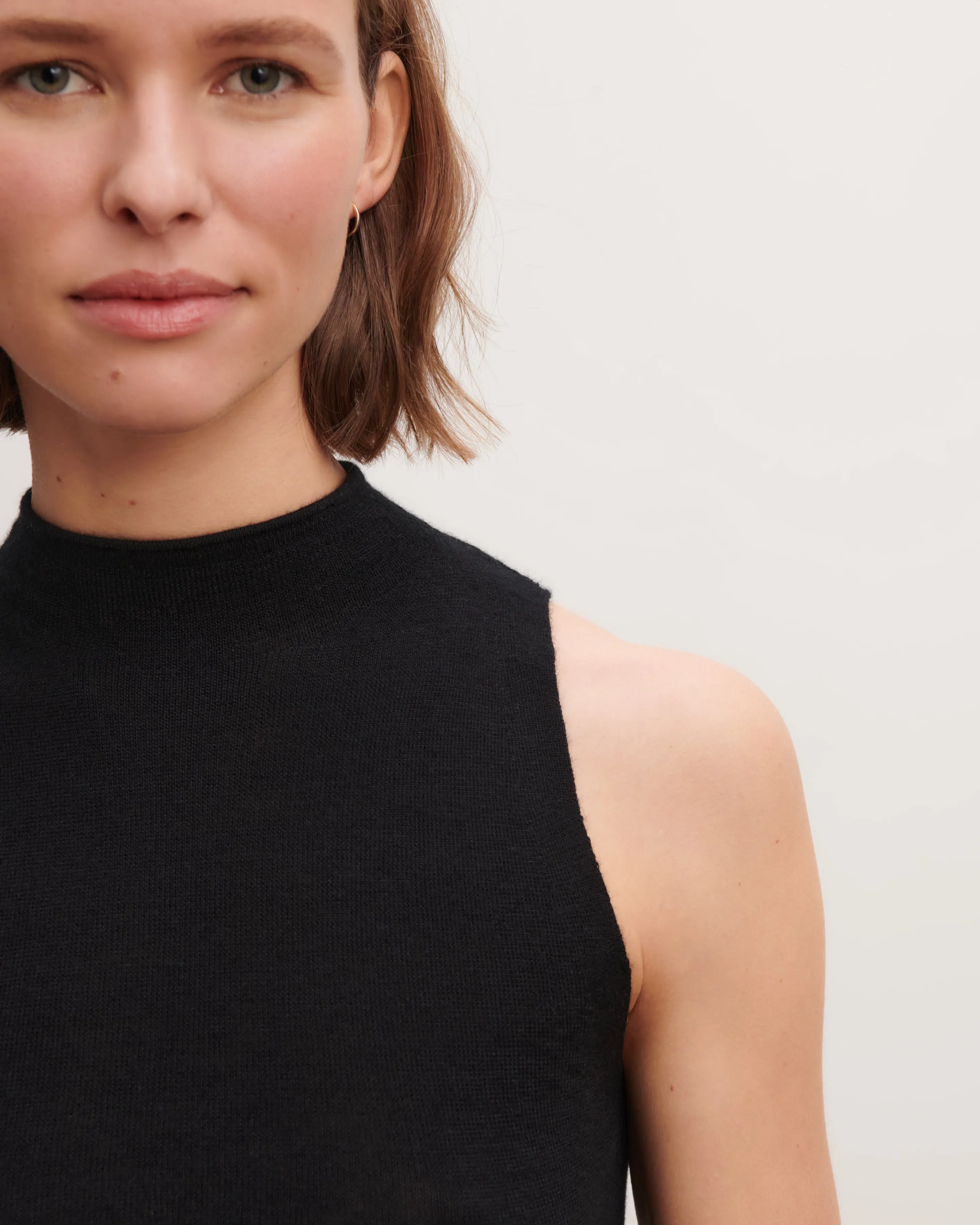 Plain knit vest top Eric Bompard