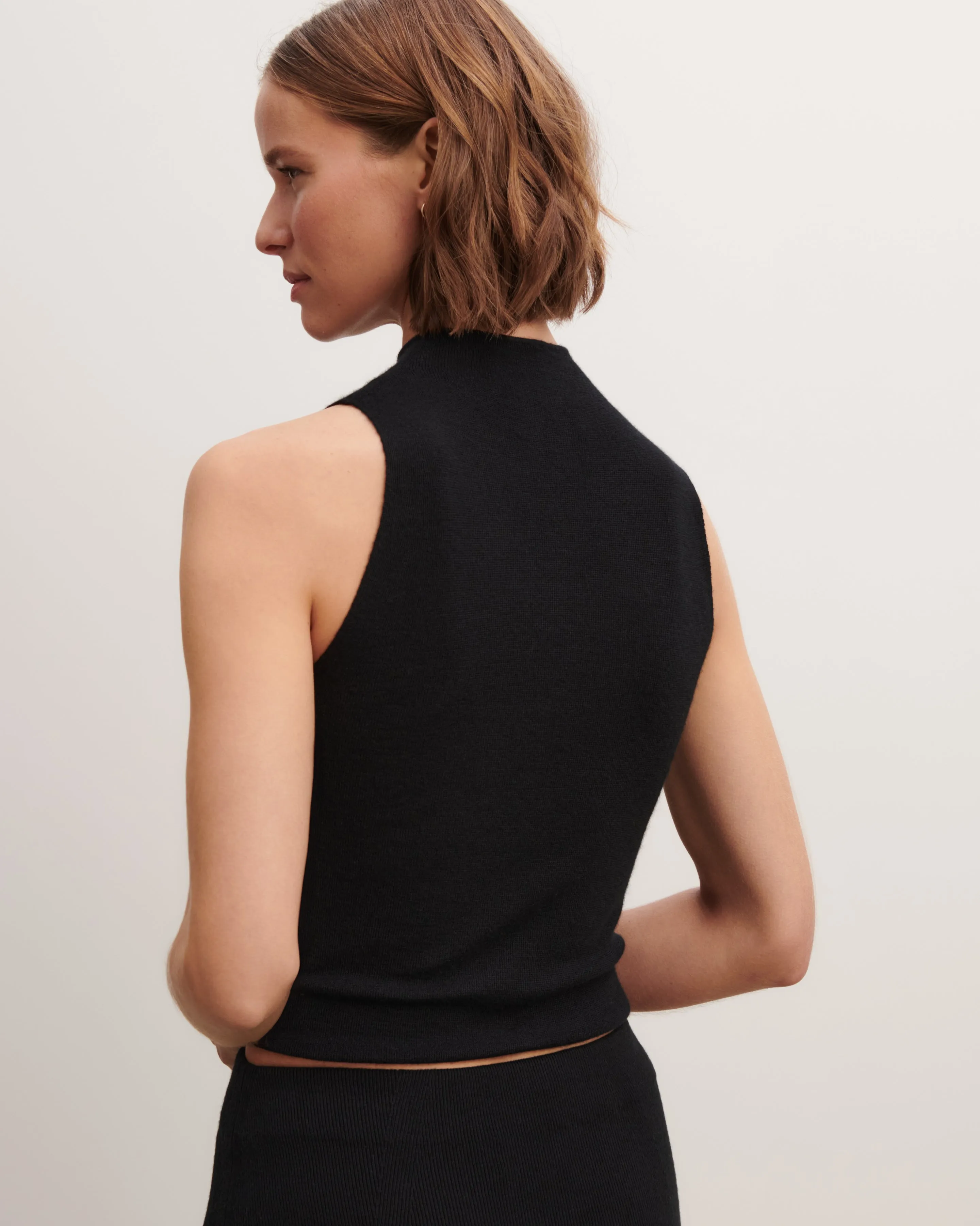 Plain knit vest top Eric Bompard