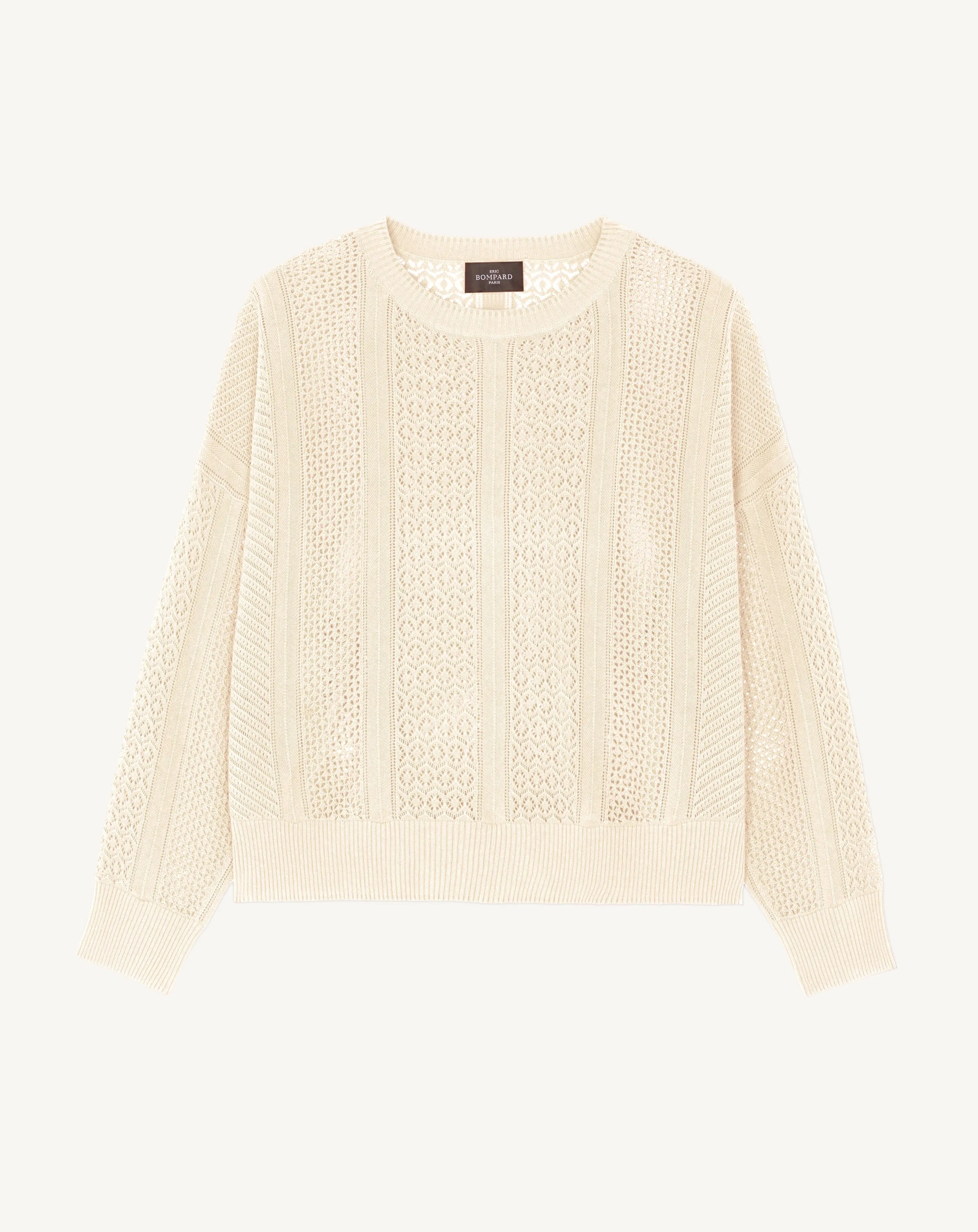 Pointelle round neck top Eric Bompard