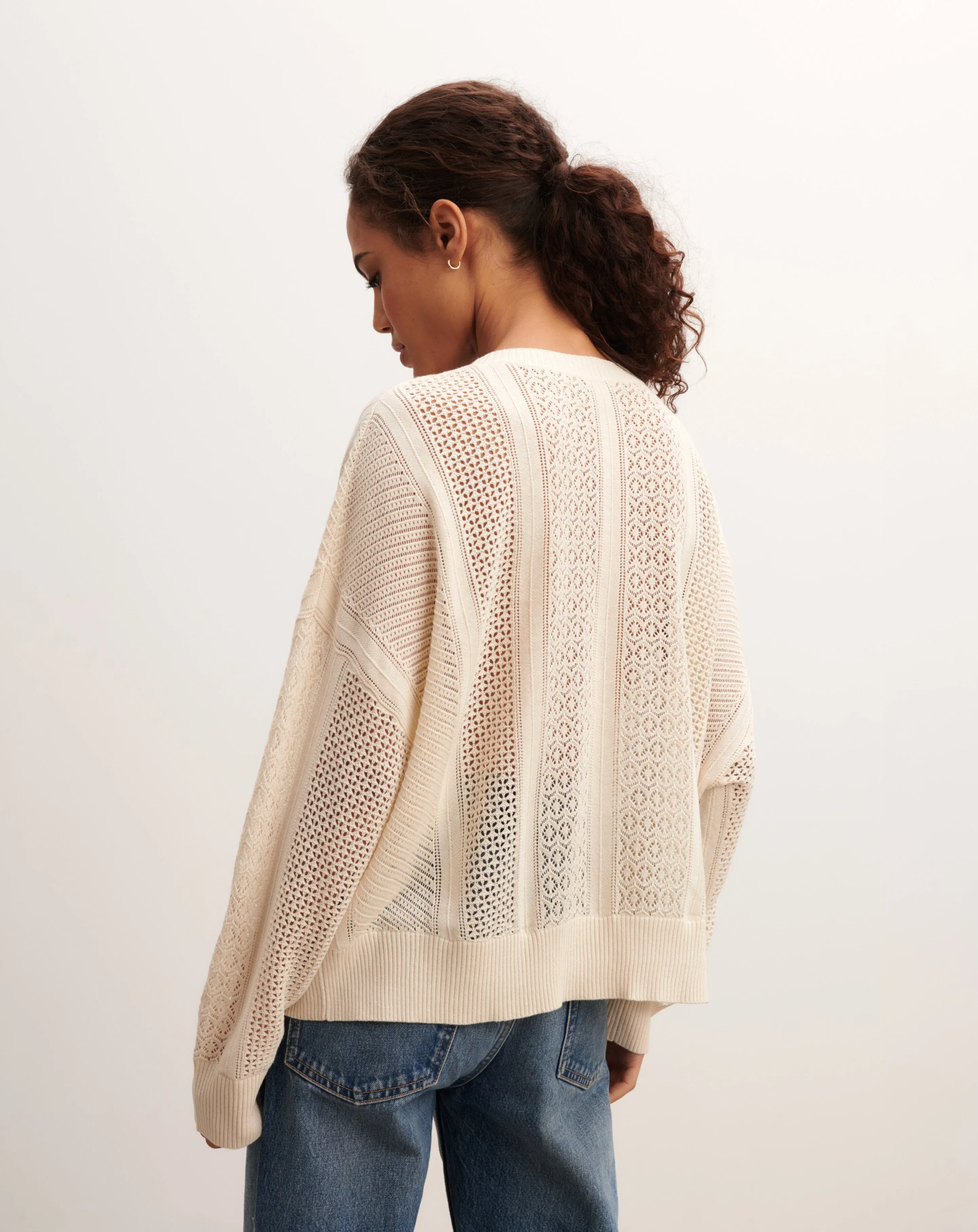 Pointelle round neck top Eric Bompard