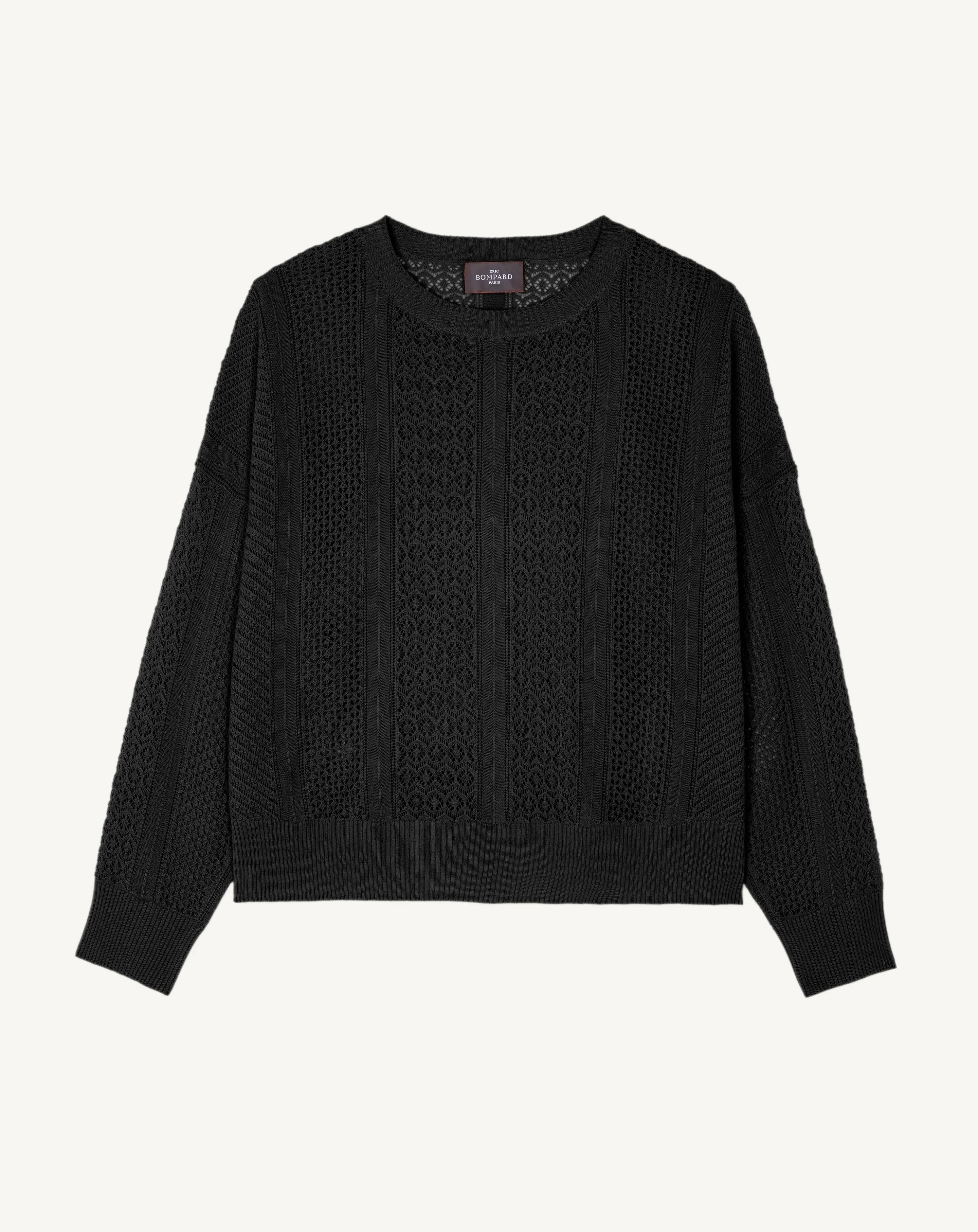 Pointelle round neck top Eric Bompard
