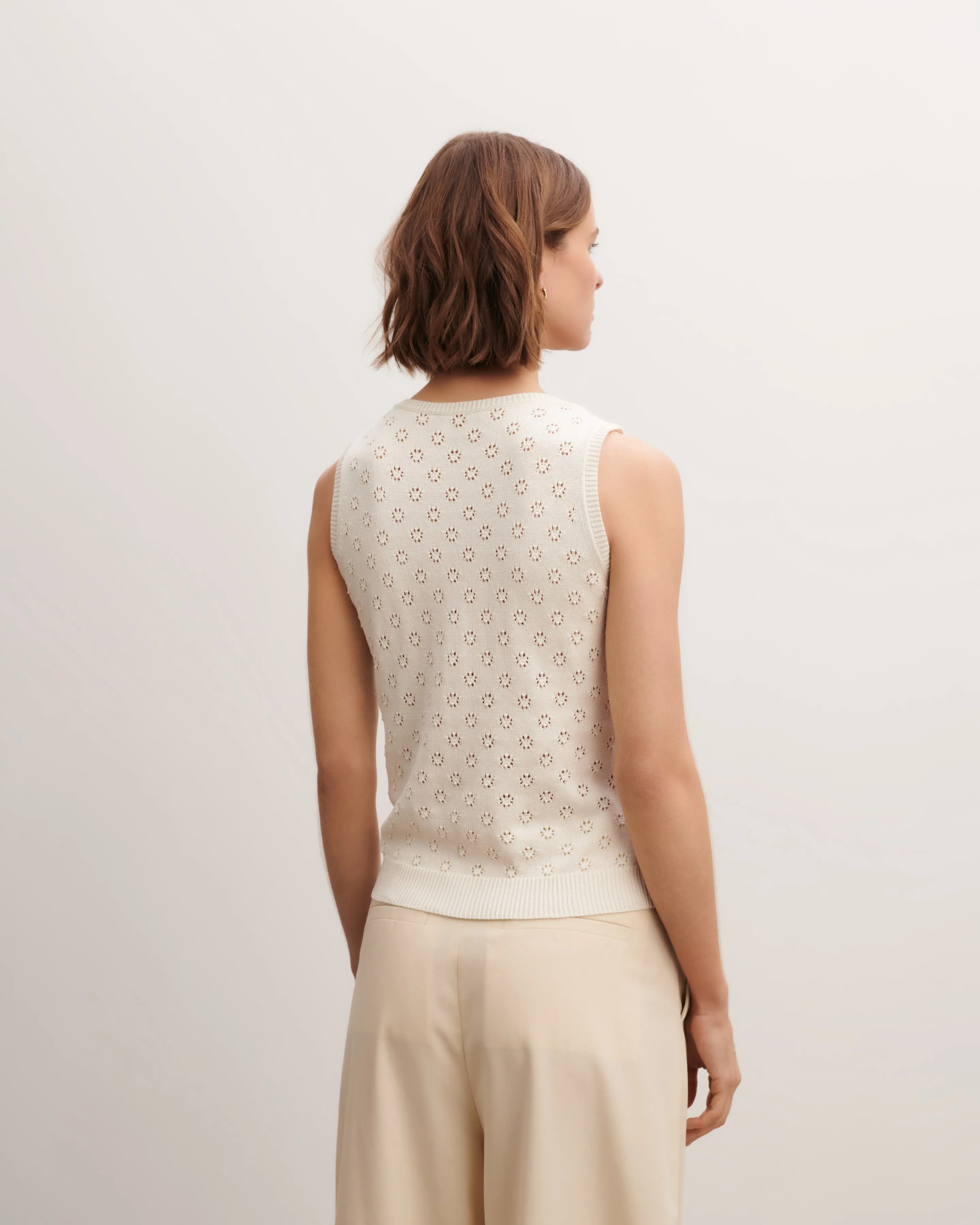 Pointelle tank top Eric Bompard
