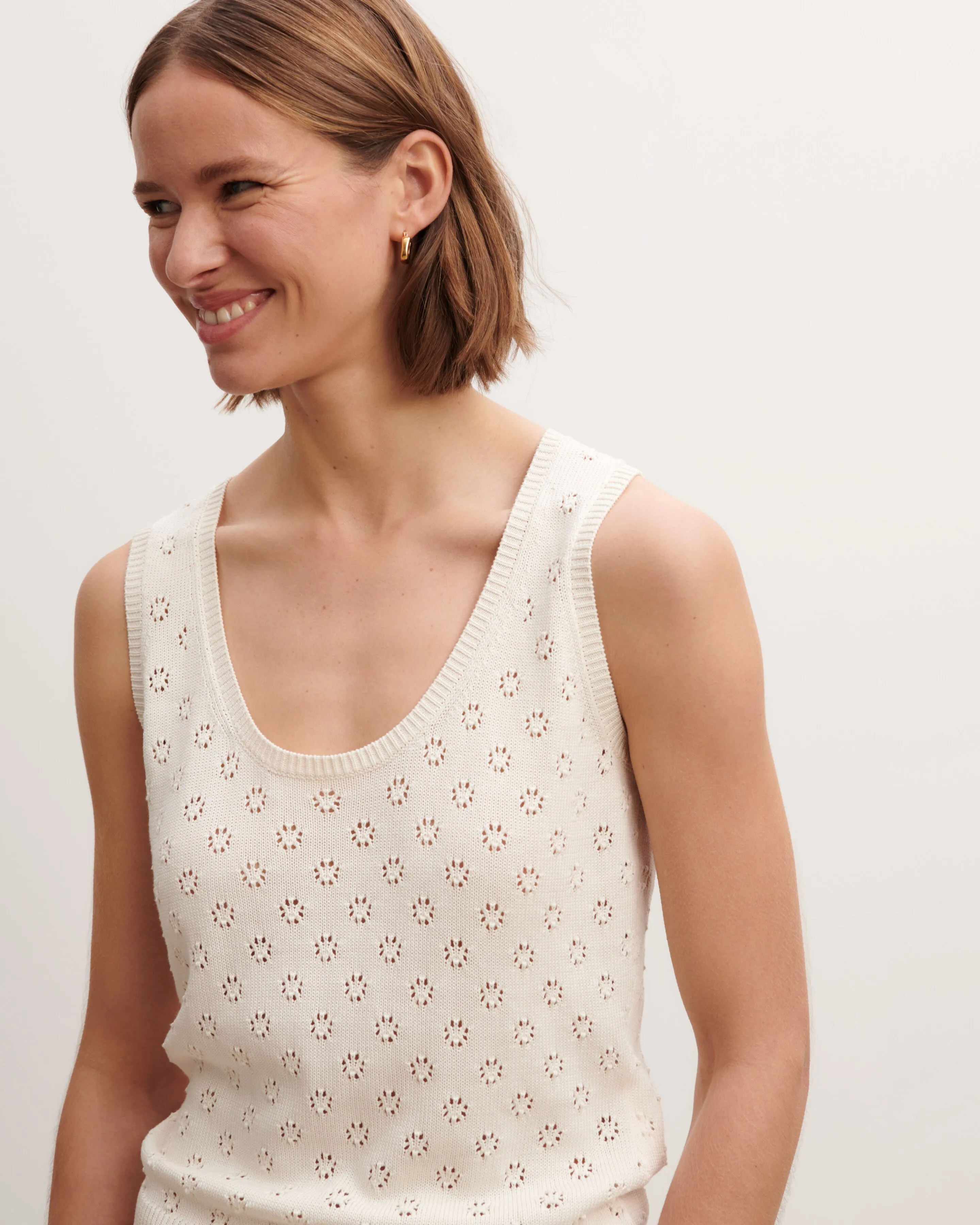 Pointelle tank top Eric Bompard