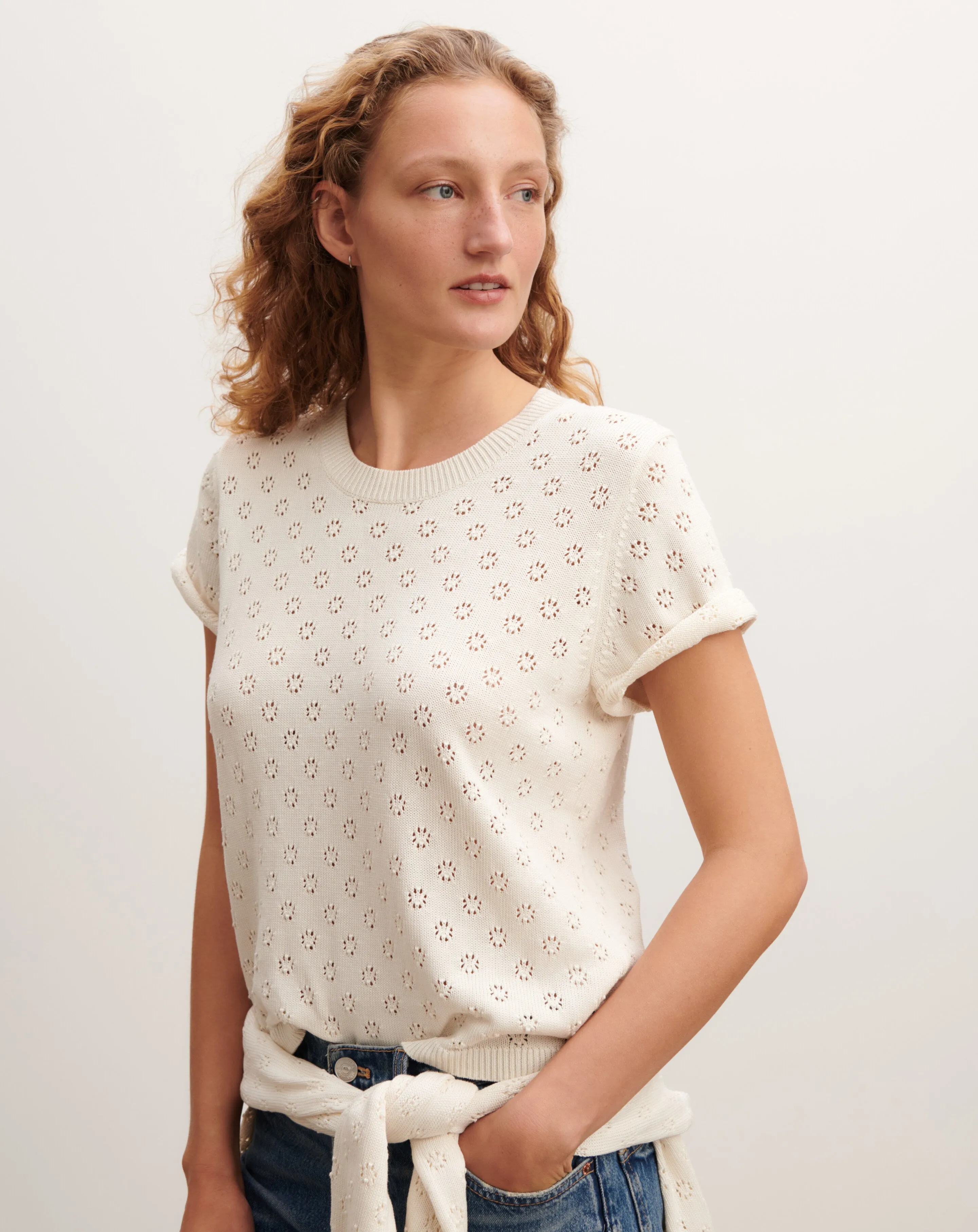 Pointelle top Eric Bompard