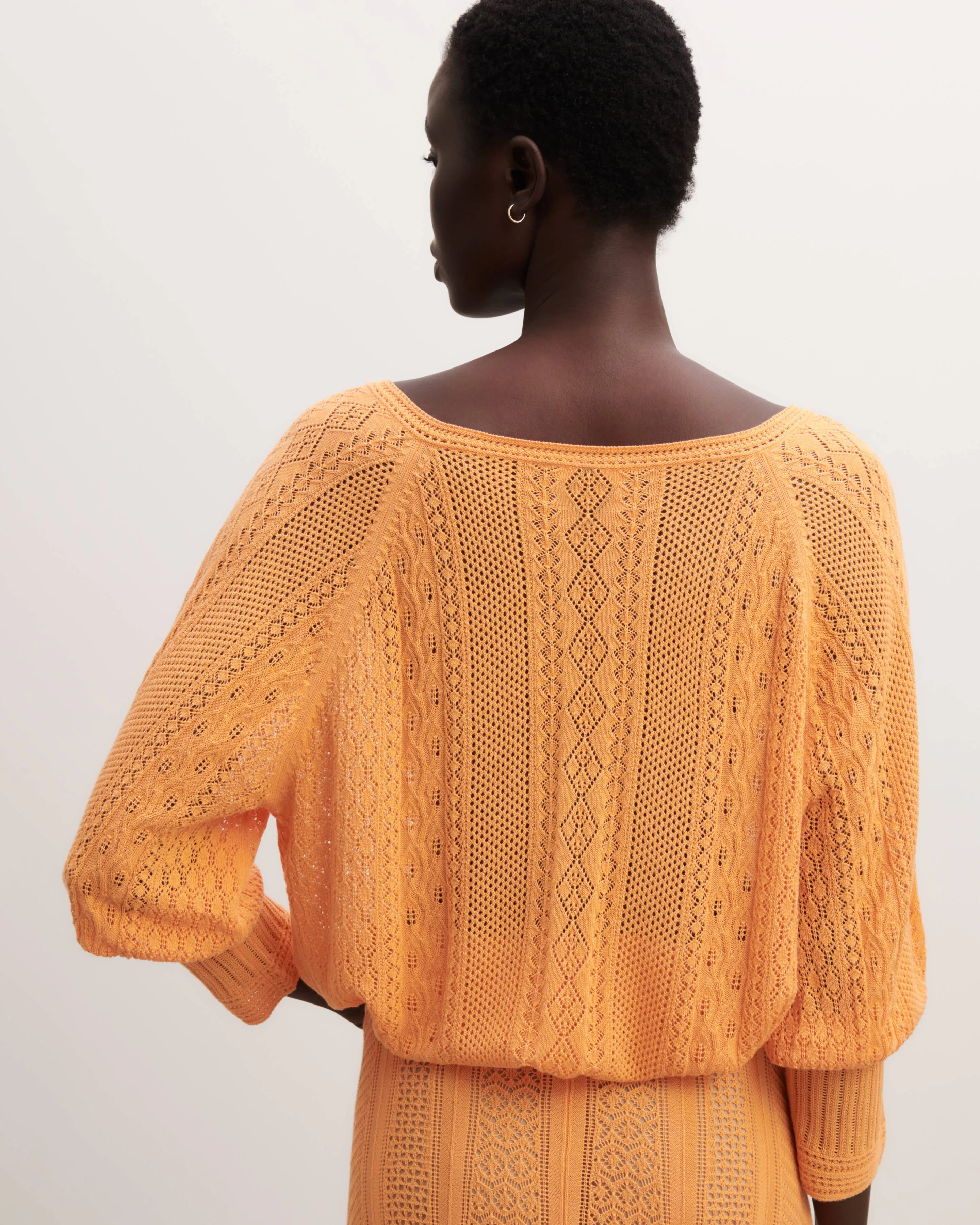 Pointelle V-neck top Eric Bompard