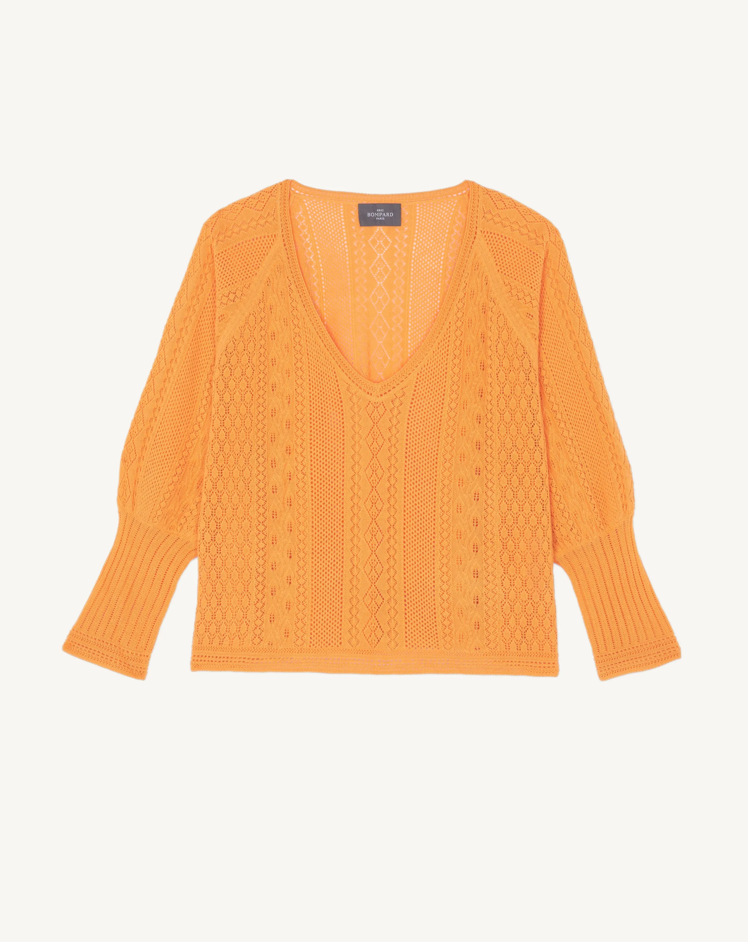 Pointelle V-neck top Eric Bompard