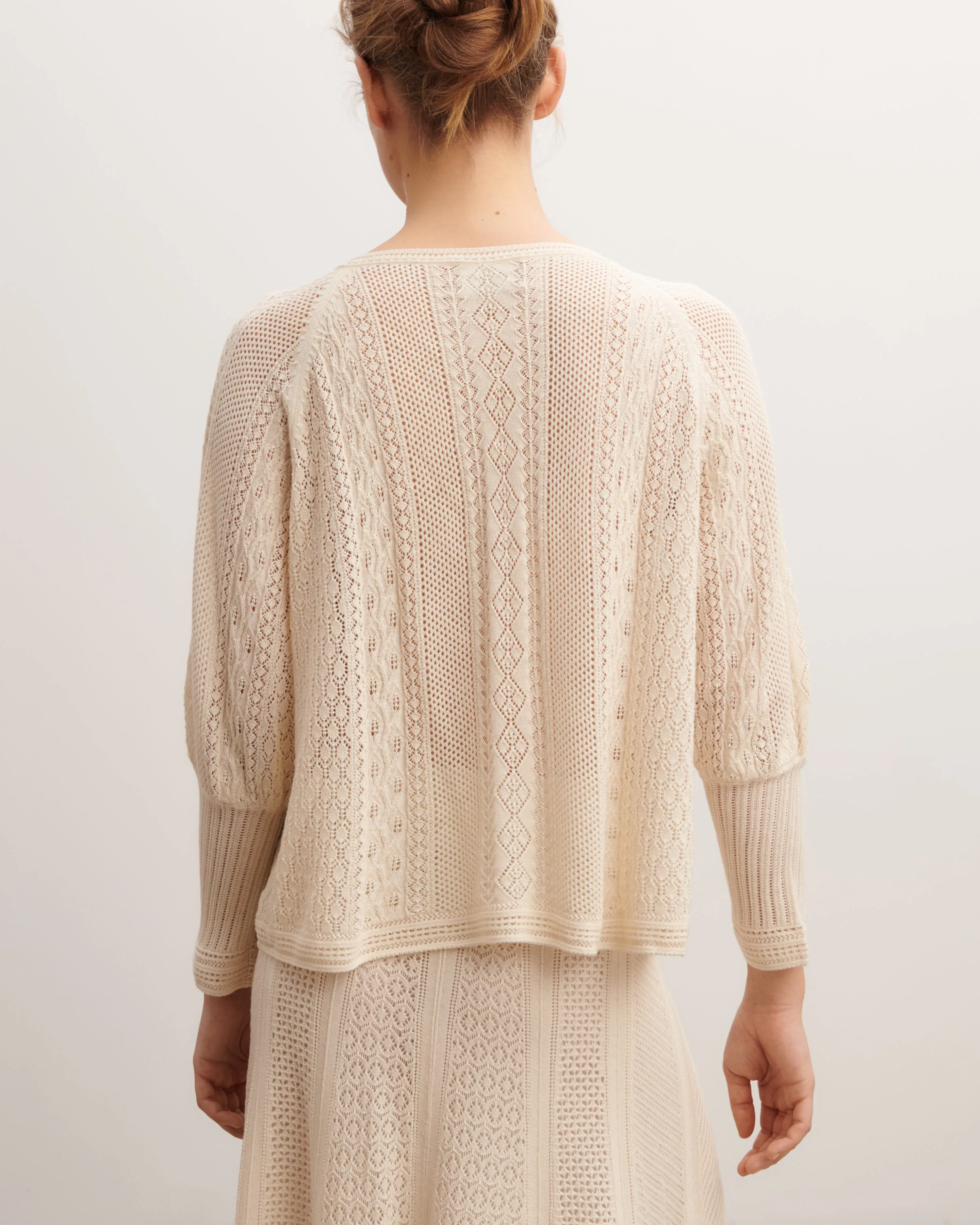 Pointelle V-neck top Eric Bompard