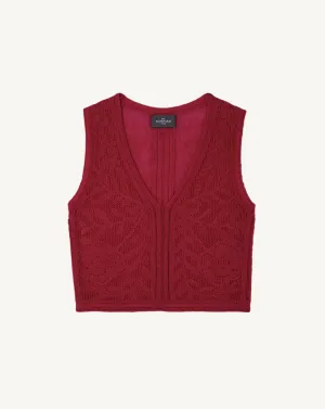 Pointelle V-neck top Eric Bompard