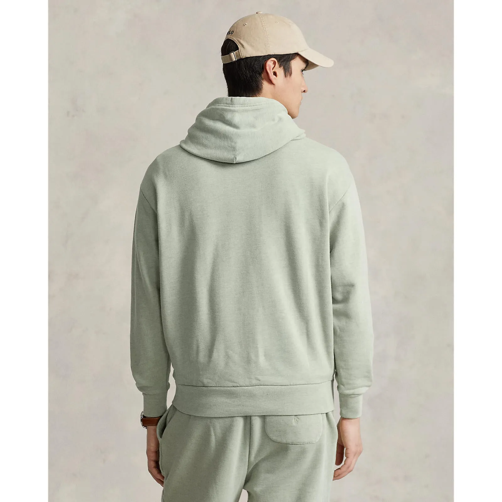 Polo Ralph Lauren - Big Fit Logo Over-Dyed Fleece Hoodie - Dune Heather