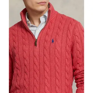 Polo Ralph Lauren - Cable Knit Cotton Sweater - Flush Red Heather