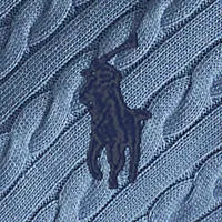 Polo Ralph Lauren - Cable Knit Cotton Sweater - Sky Blue Heather