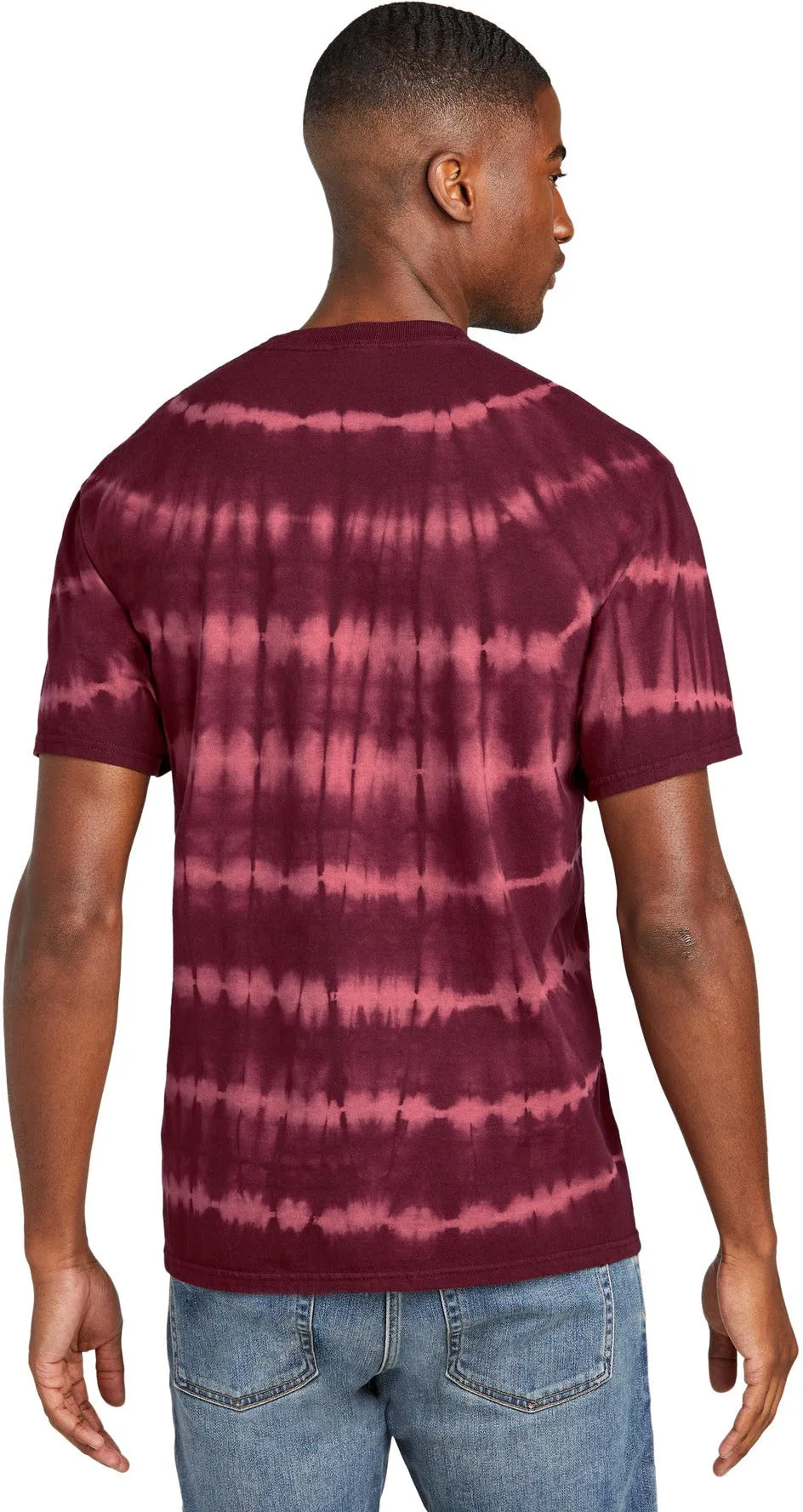 Port & Company Allover Stripe Tie-Dye Tee