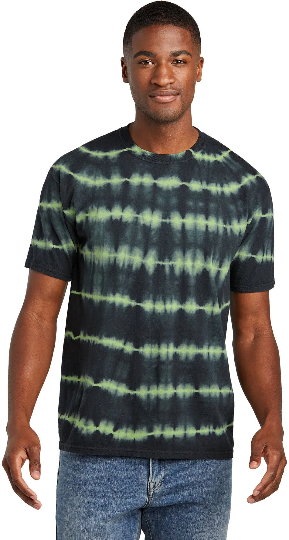Port & Company Allover Stripe Tie-Dye Tee