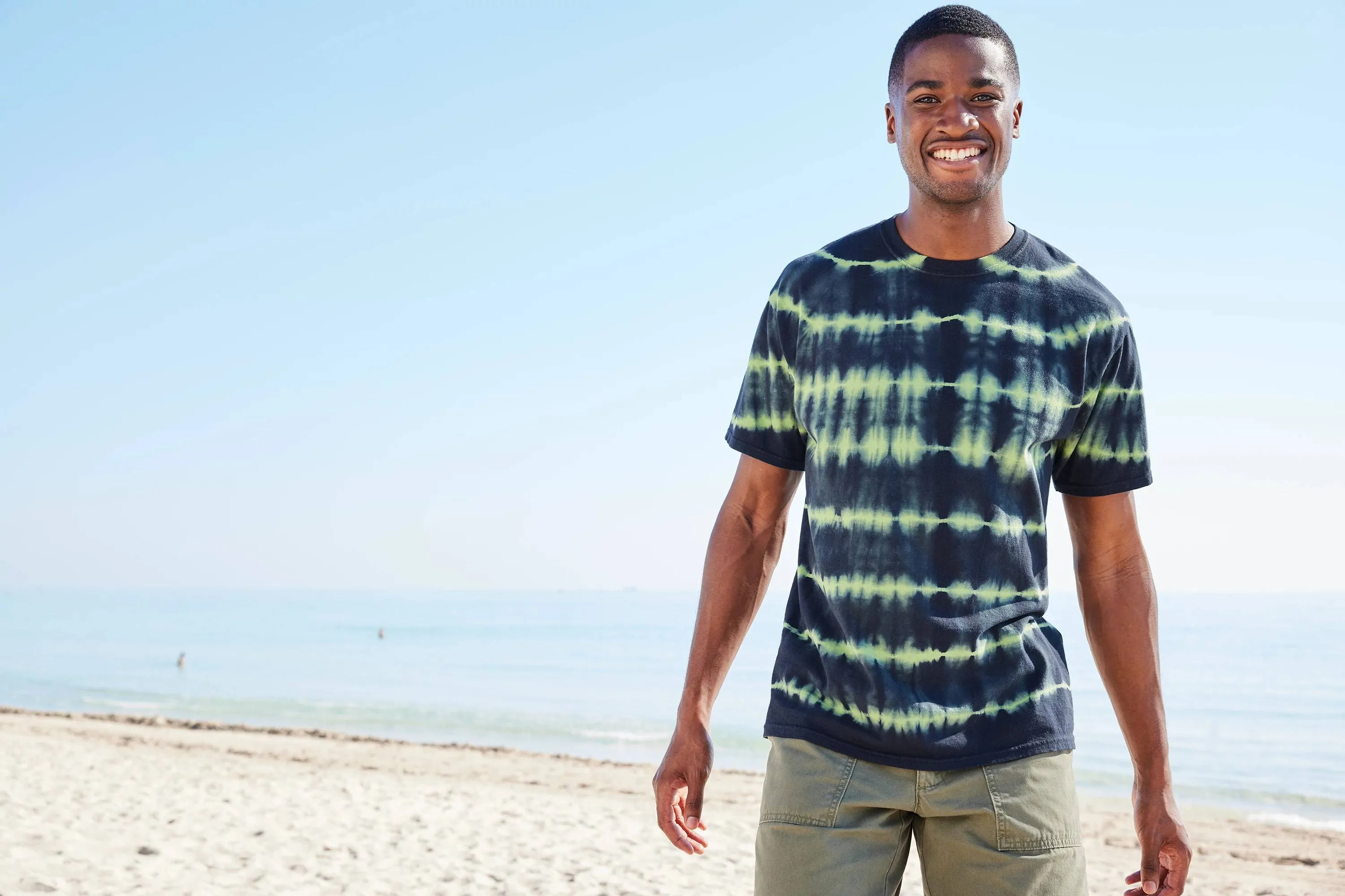 Port & Company Allover Stripe Tie-Dye Tee