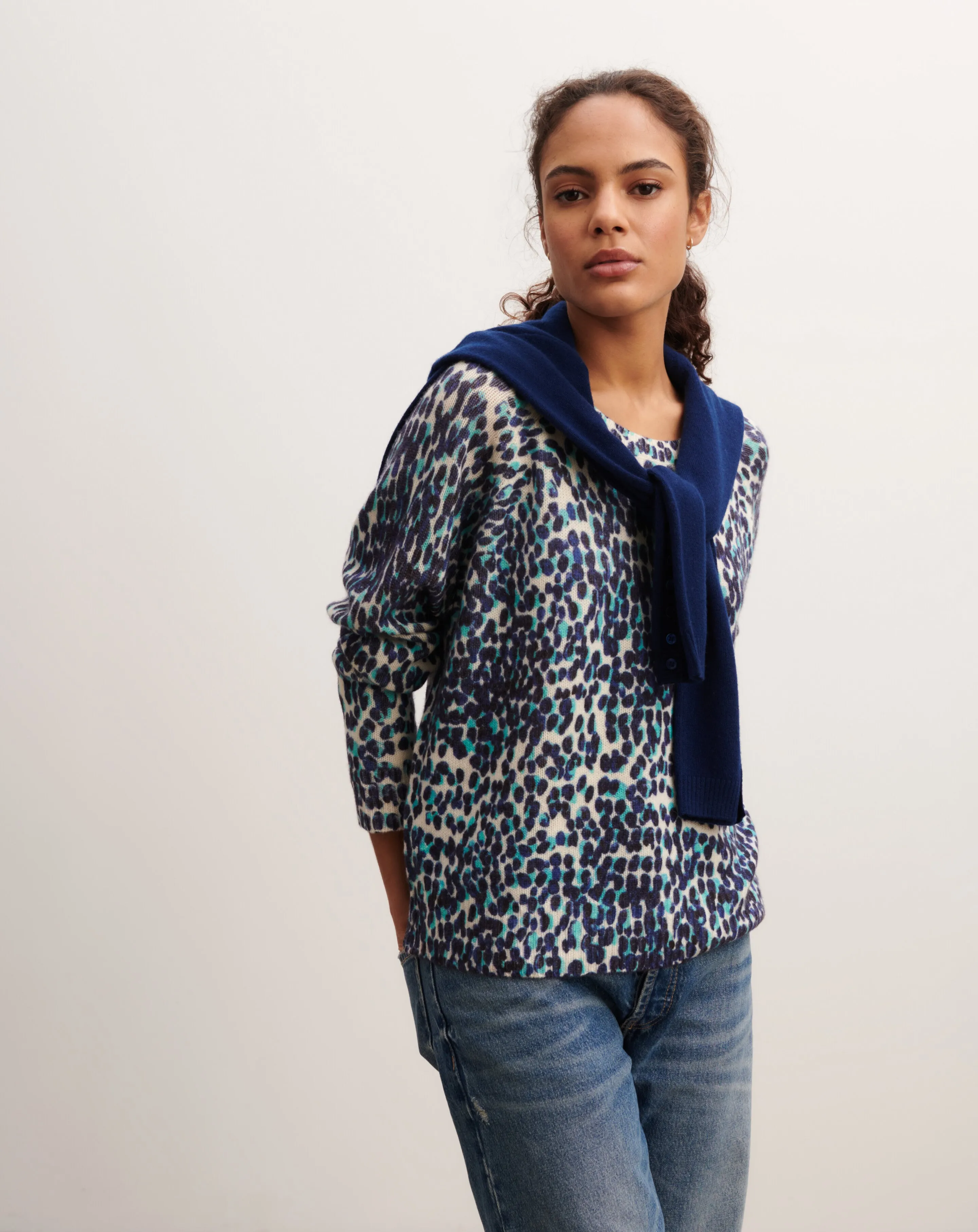 Printed loose pullover Eric Bompard
