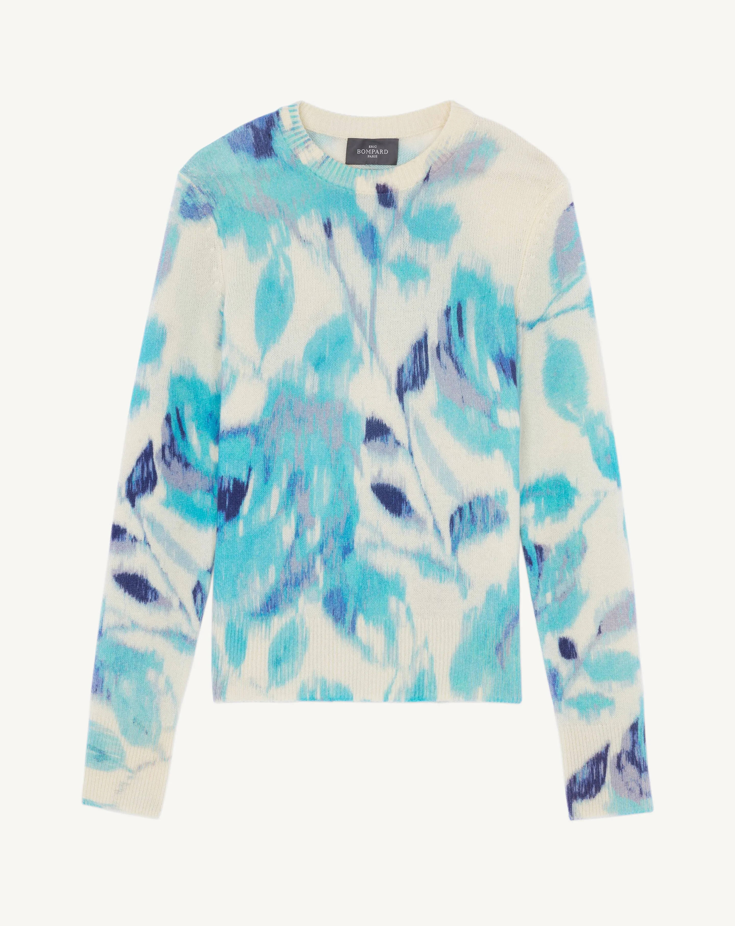 Printed round neck pullover Eric Bompard
