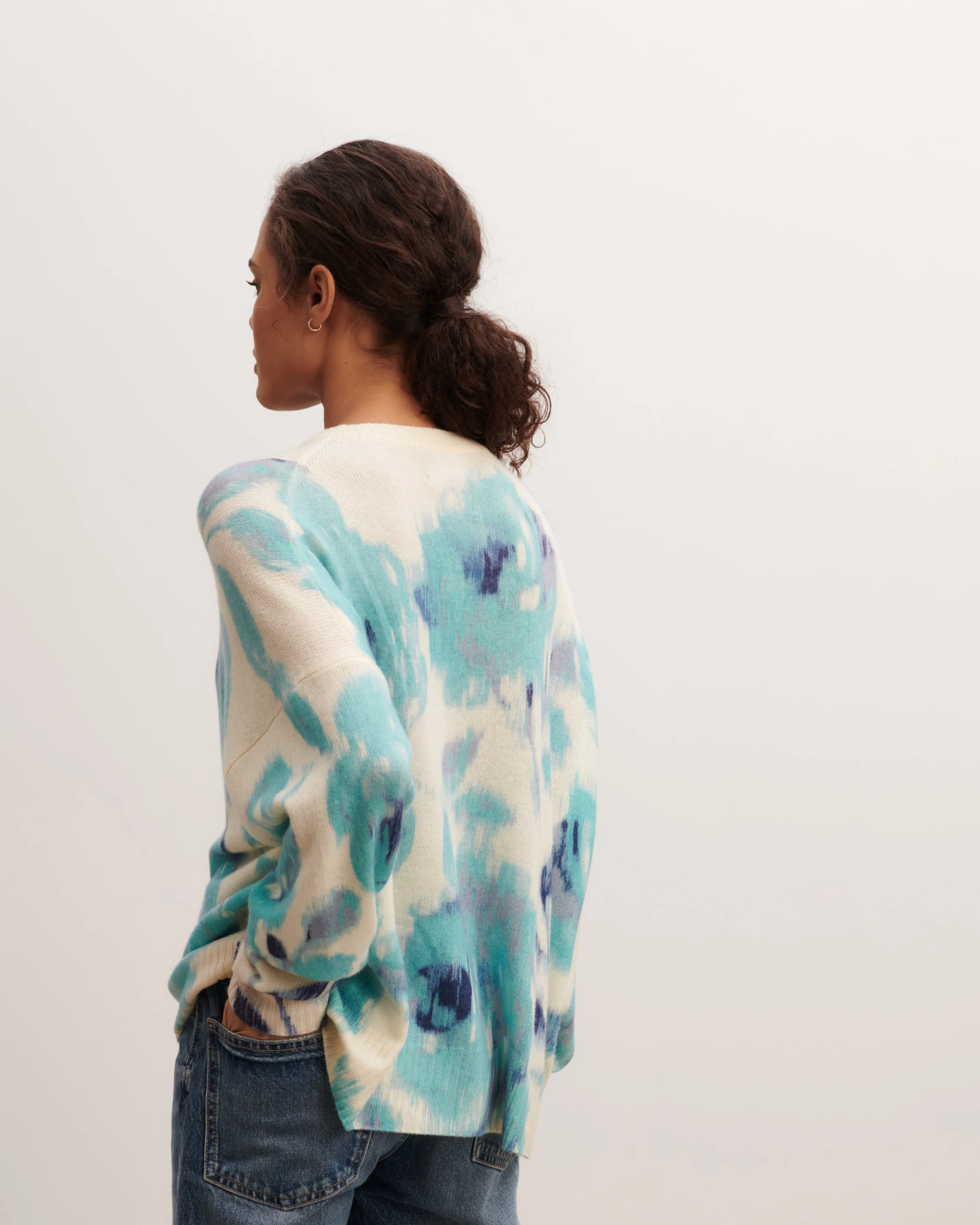 Printed round neck pullover Eric Bompard