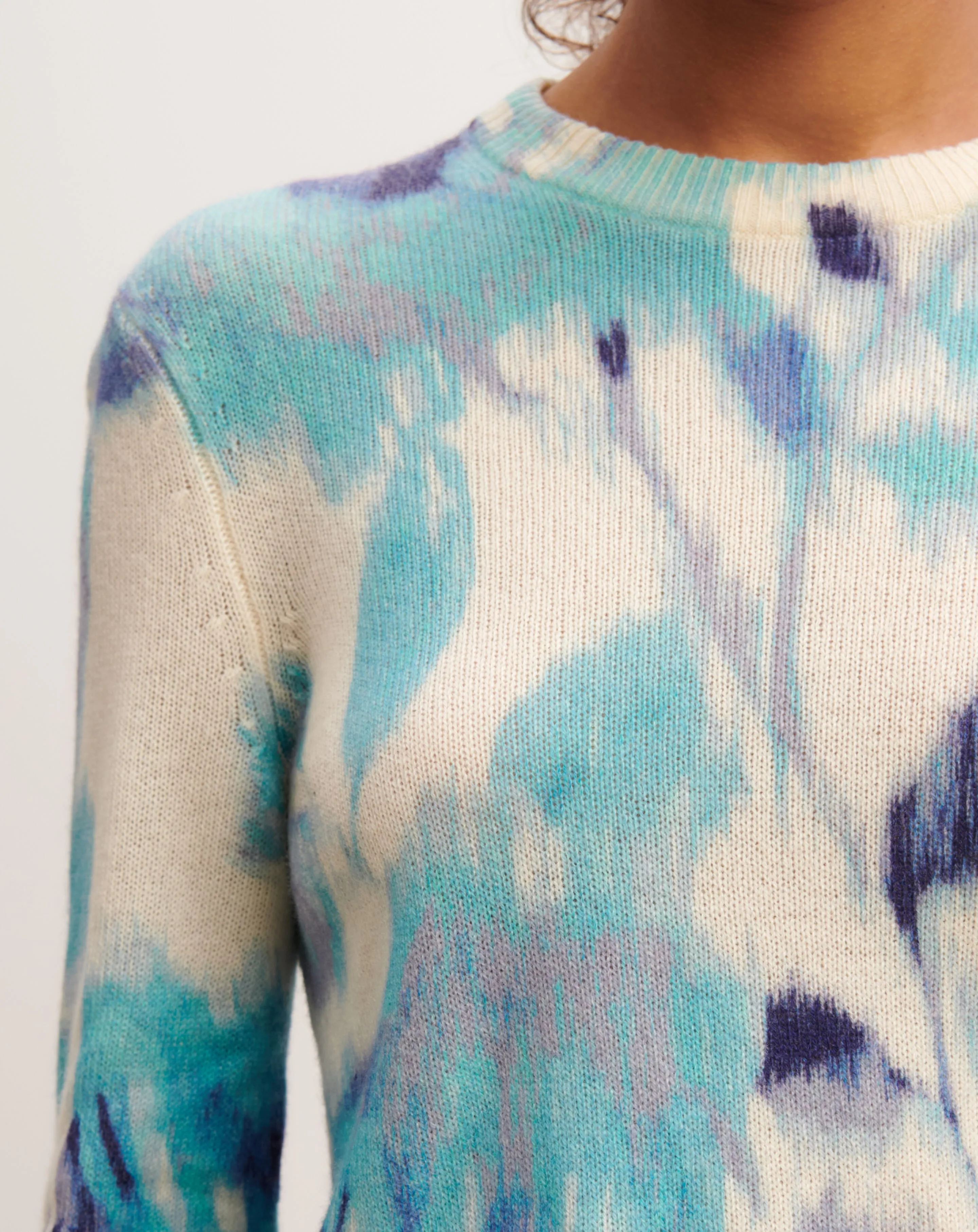 Printed round neck pullover Eric Bompard