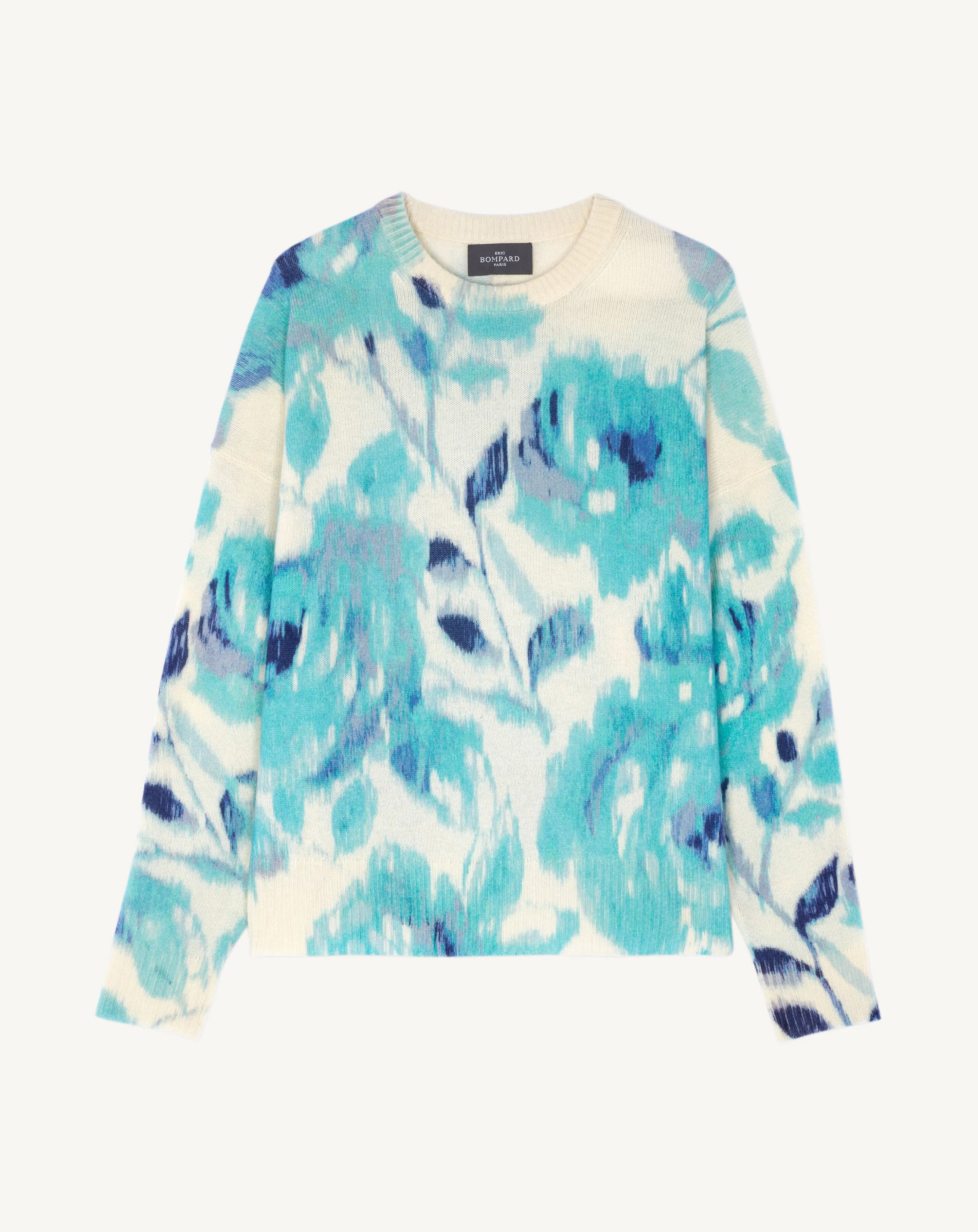 Printed round neck pullover Eric Bompard