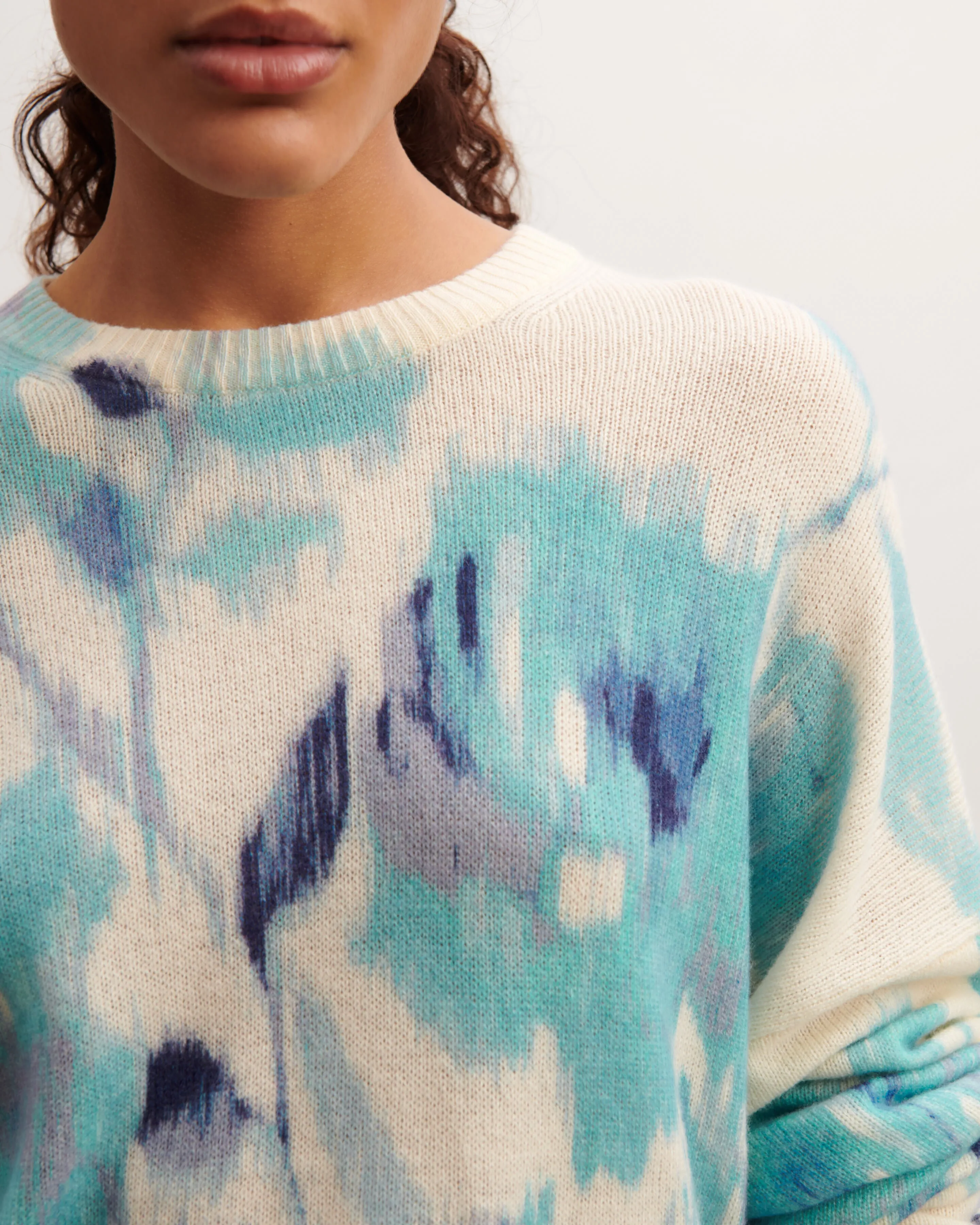 Printed round neck pullover Eric Bompard