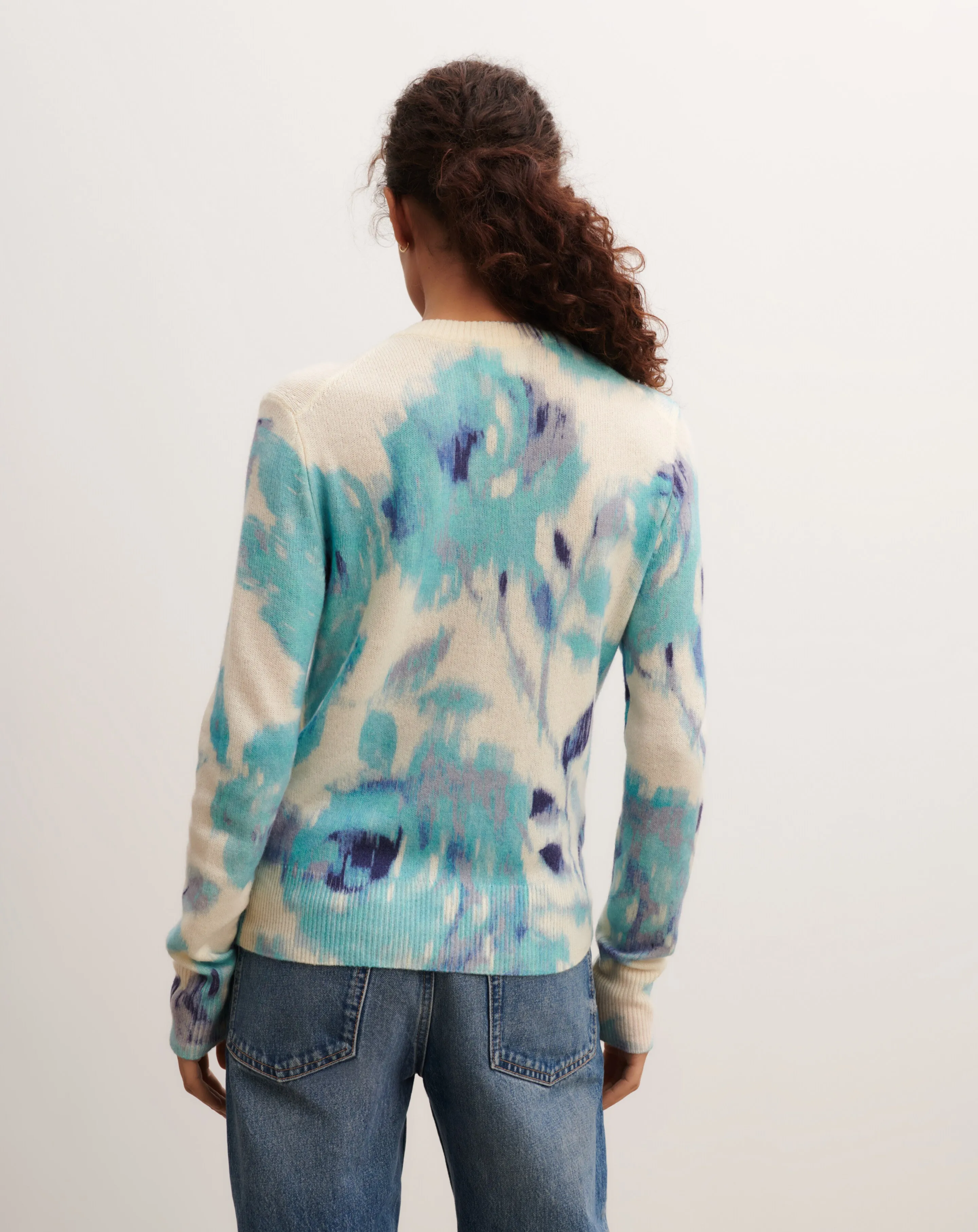 Printed round neck pullover Eric Bompard