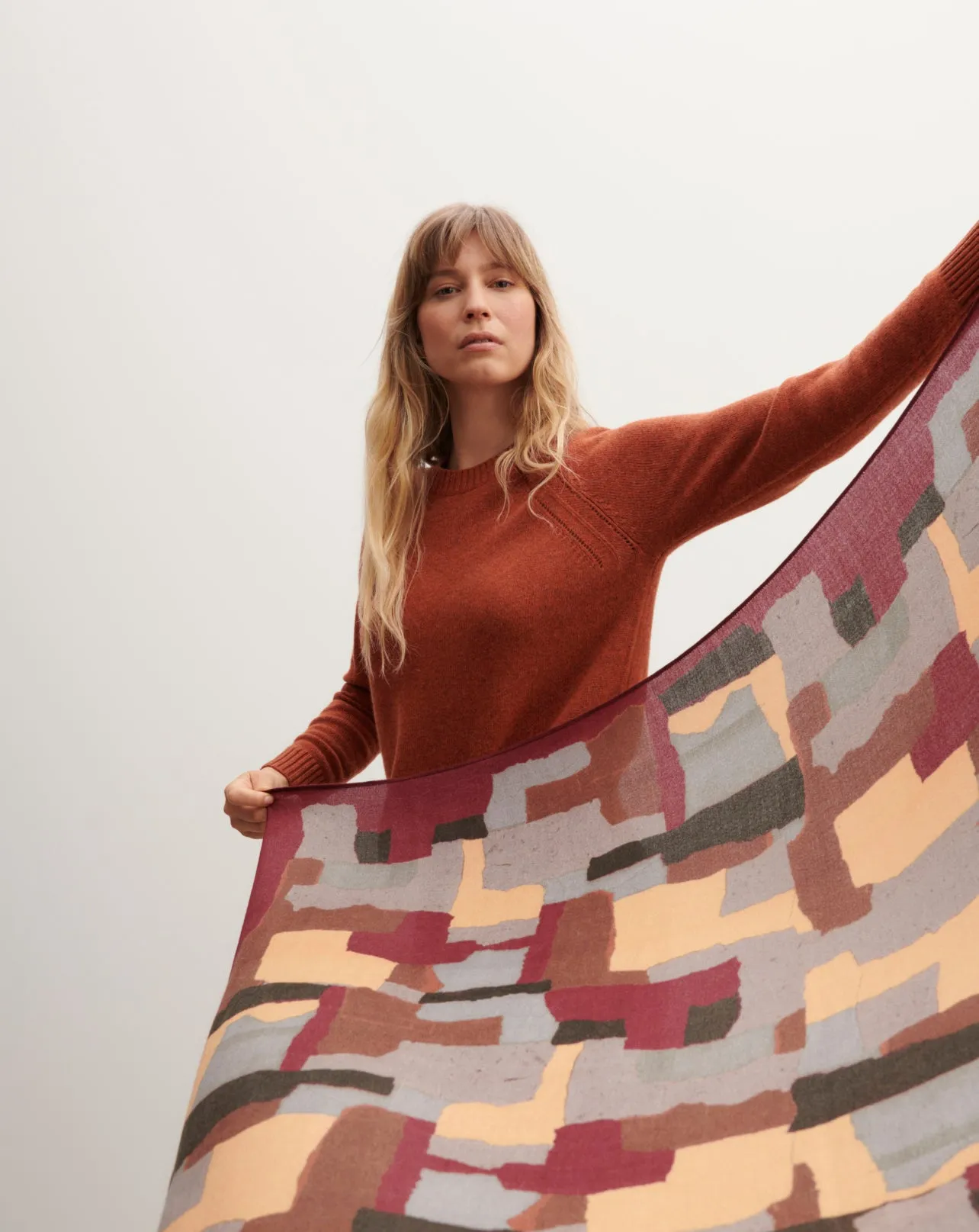 Printed square scarf Eric Bompard